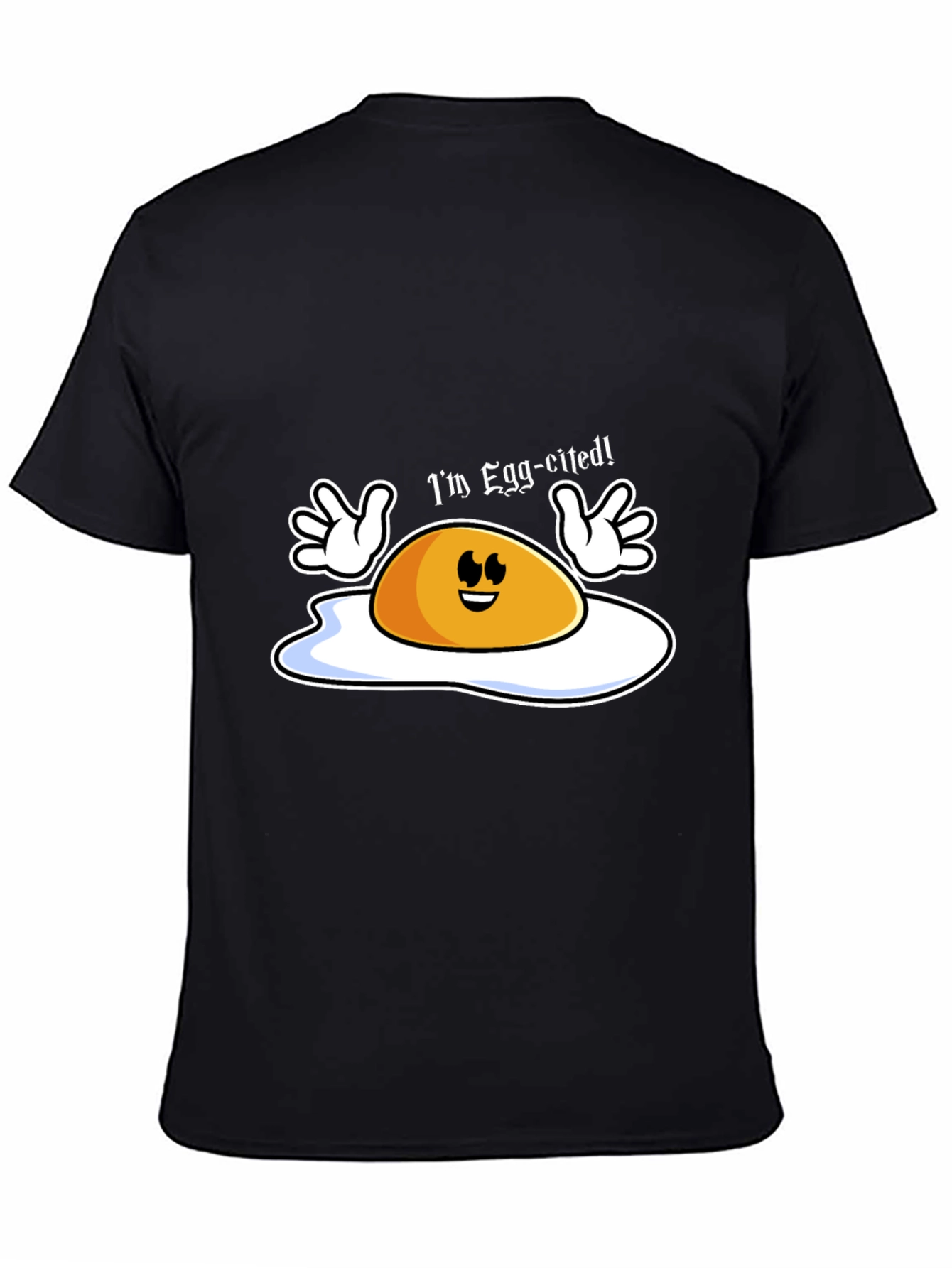 Egg-cited Cartoon Graphic Novelty T-Shirt