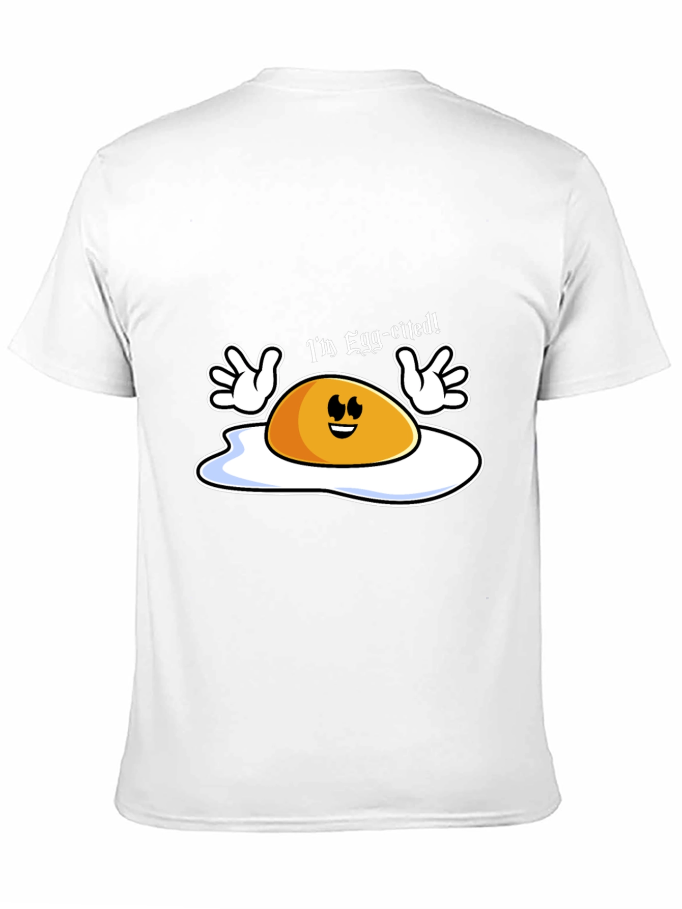 Egg-cited Cartoon Graphic Novelty T-Shirt