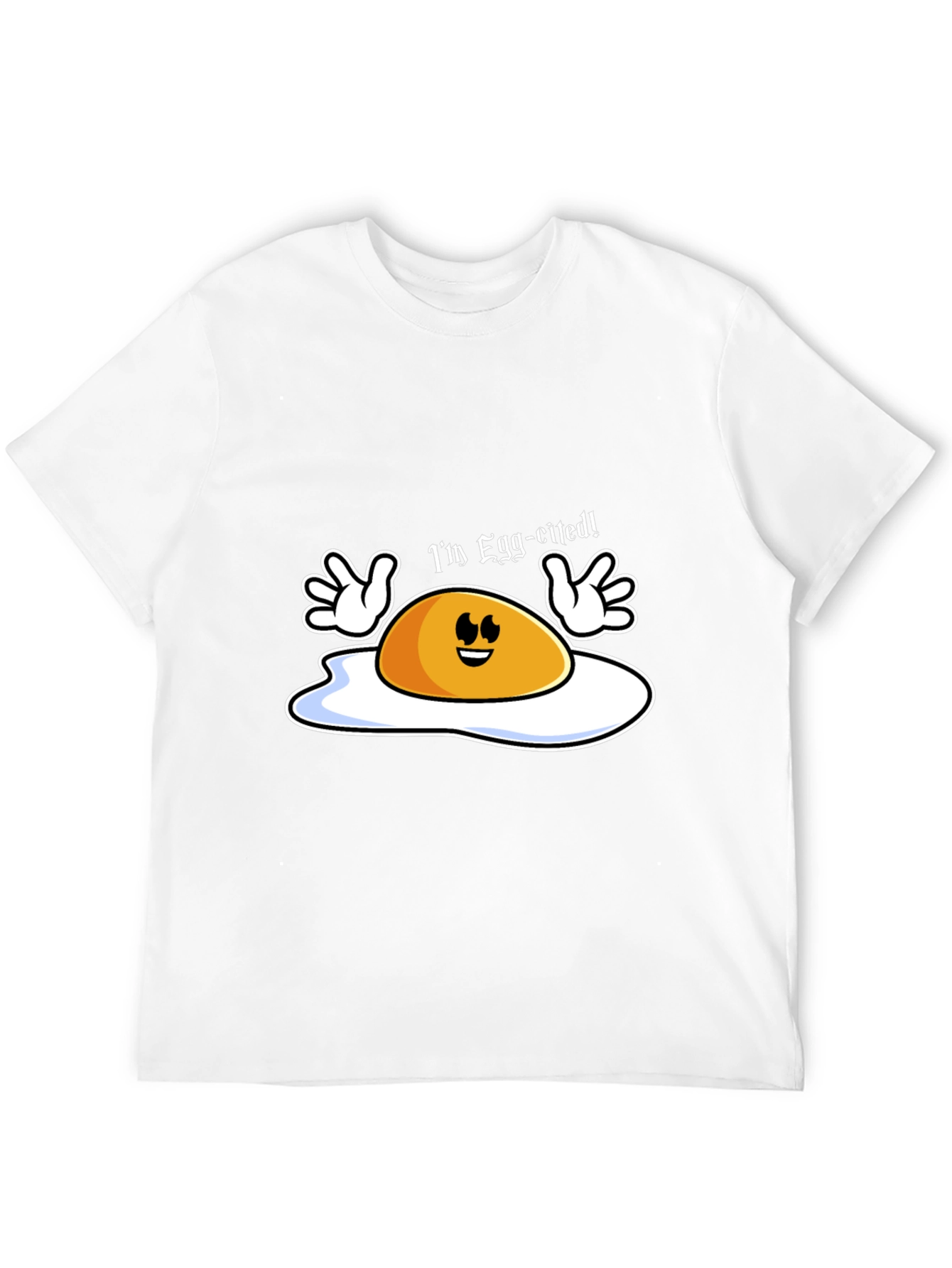 Egg-cited Cartoon Graphic Novelty T-Shirt