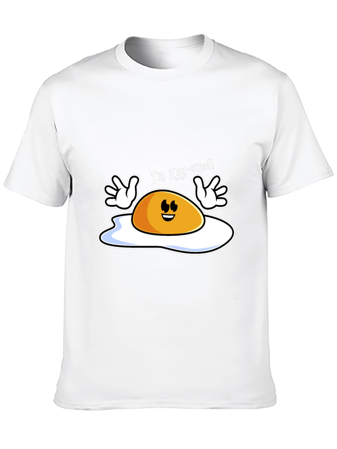 Egg-cited Cartoon Graphic Novelty T-Shirt
