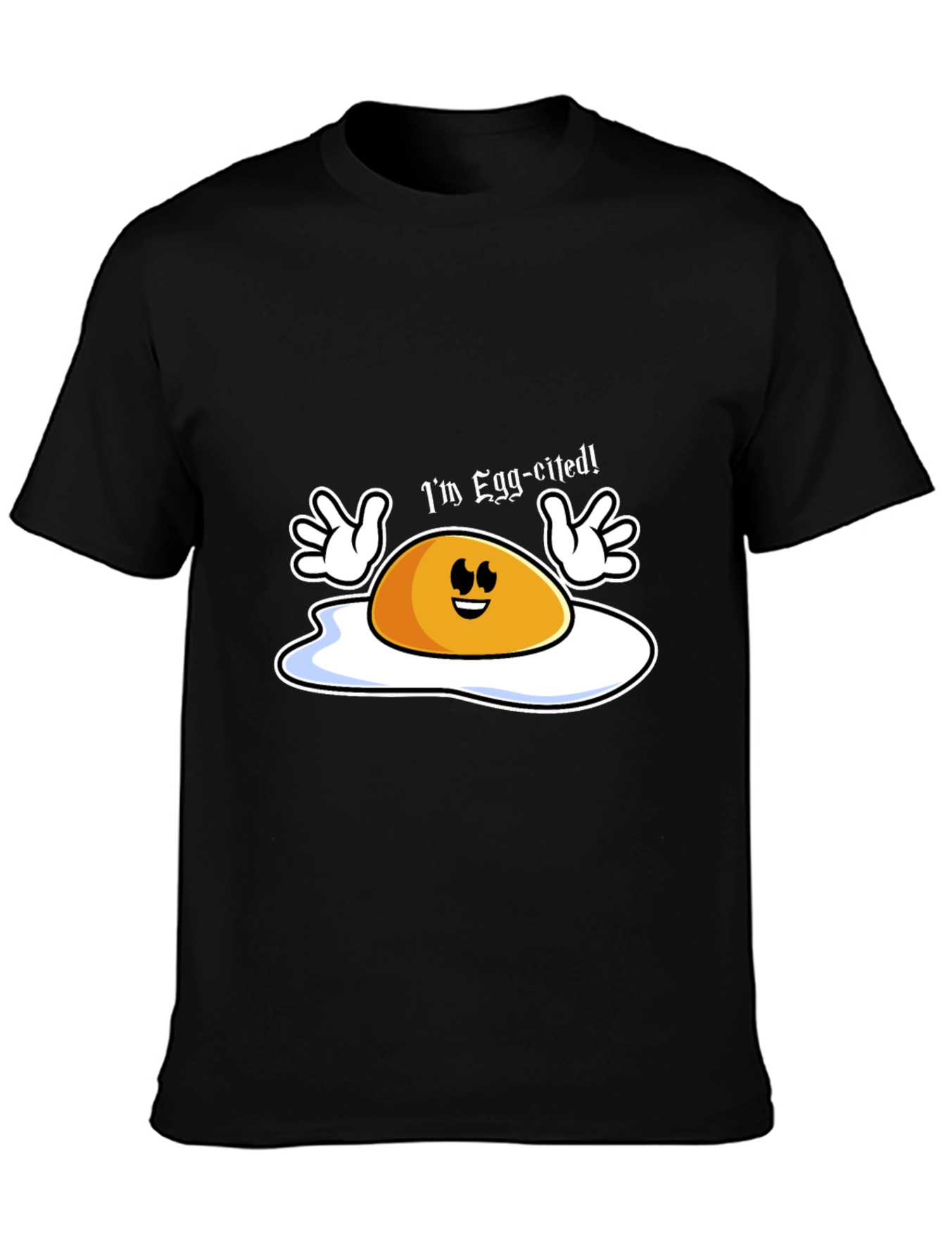 Egg-cited Cartoon Graphic Novelty T-Shirt