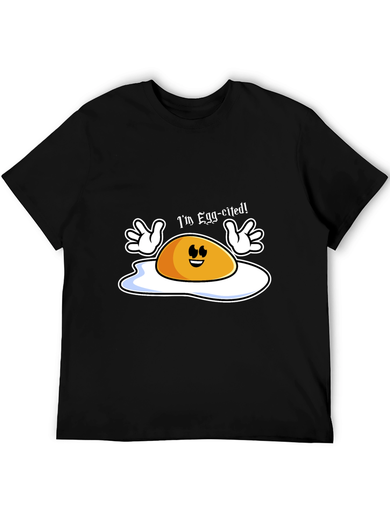 Egg-cited Cartoon Graphic Novelty T-Shirt