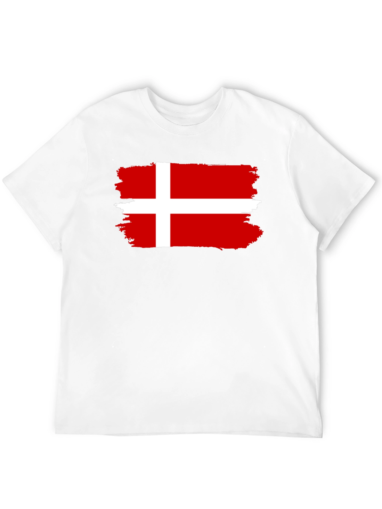 Denmark Flag T-Shirt - Distressed Look