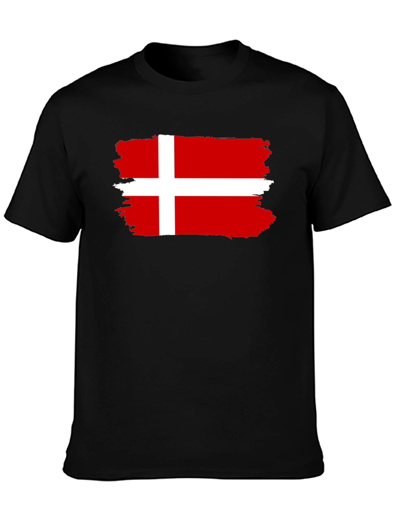Denmark Flag T-Shirt - Distressed Look