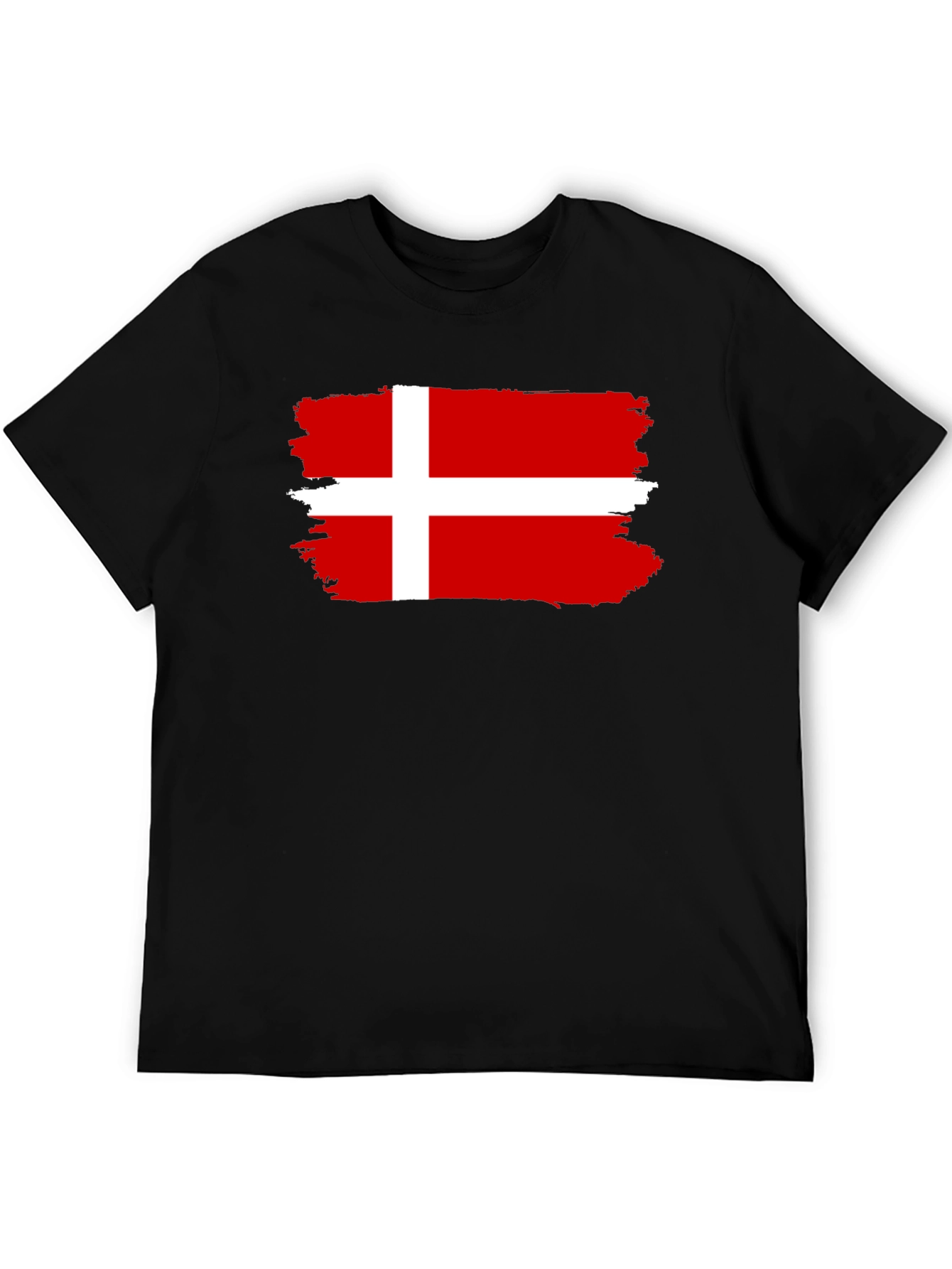 Denmark Flag T-Shirt - Distressed Look