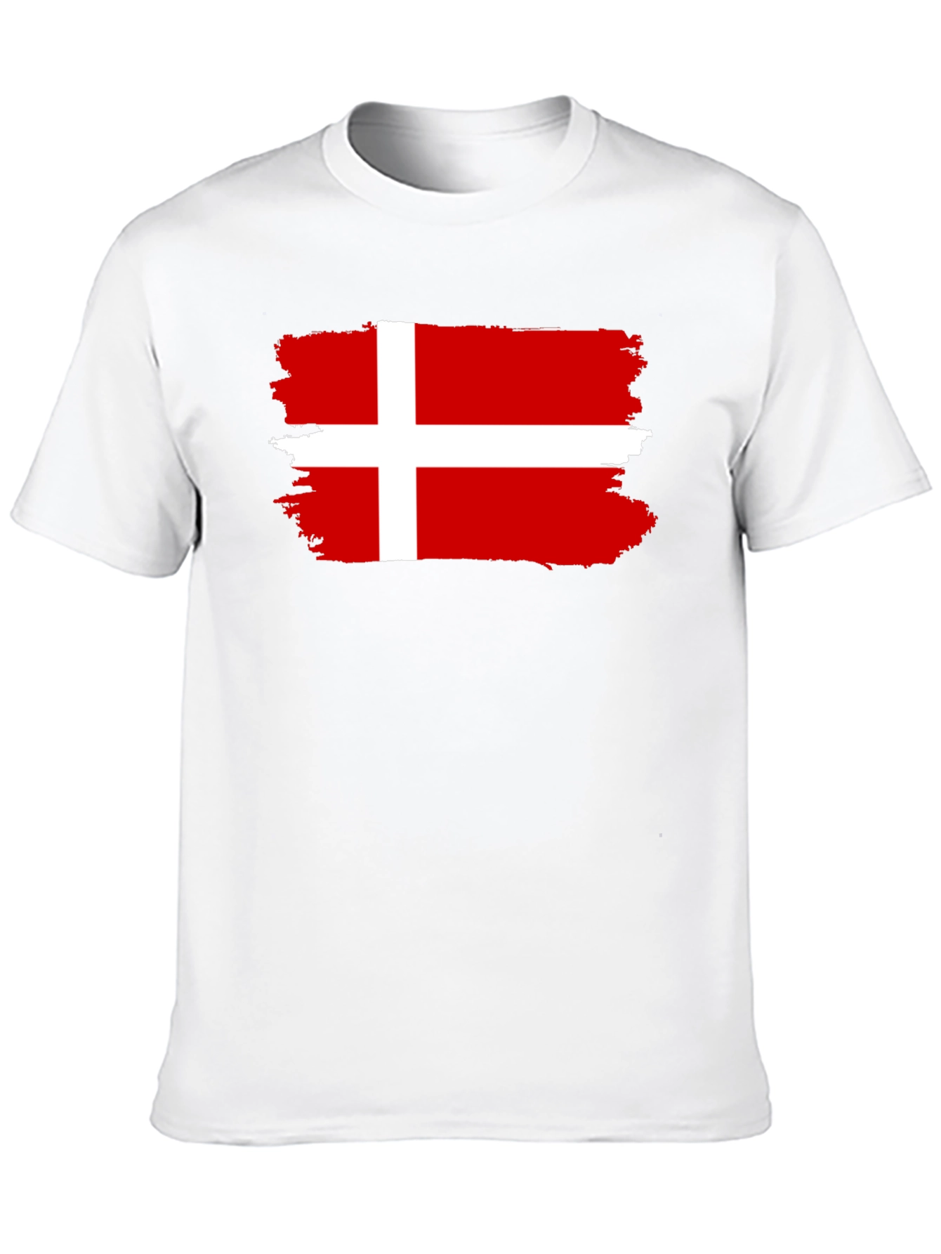 Denmark Flag T-Shirt - Distressed Look