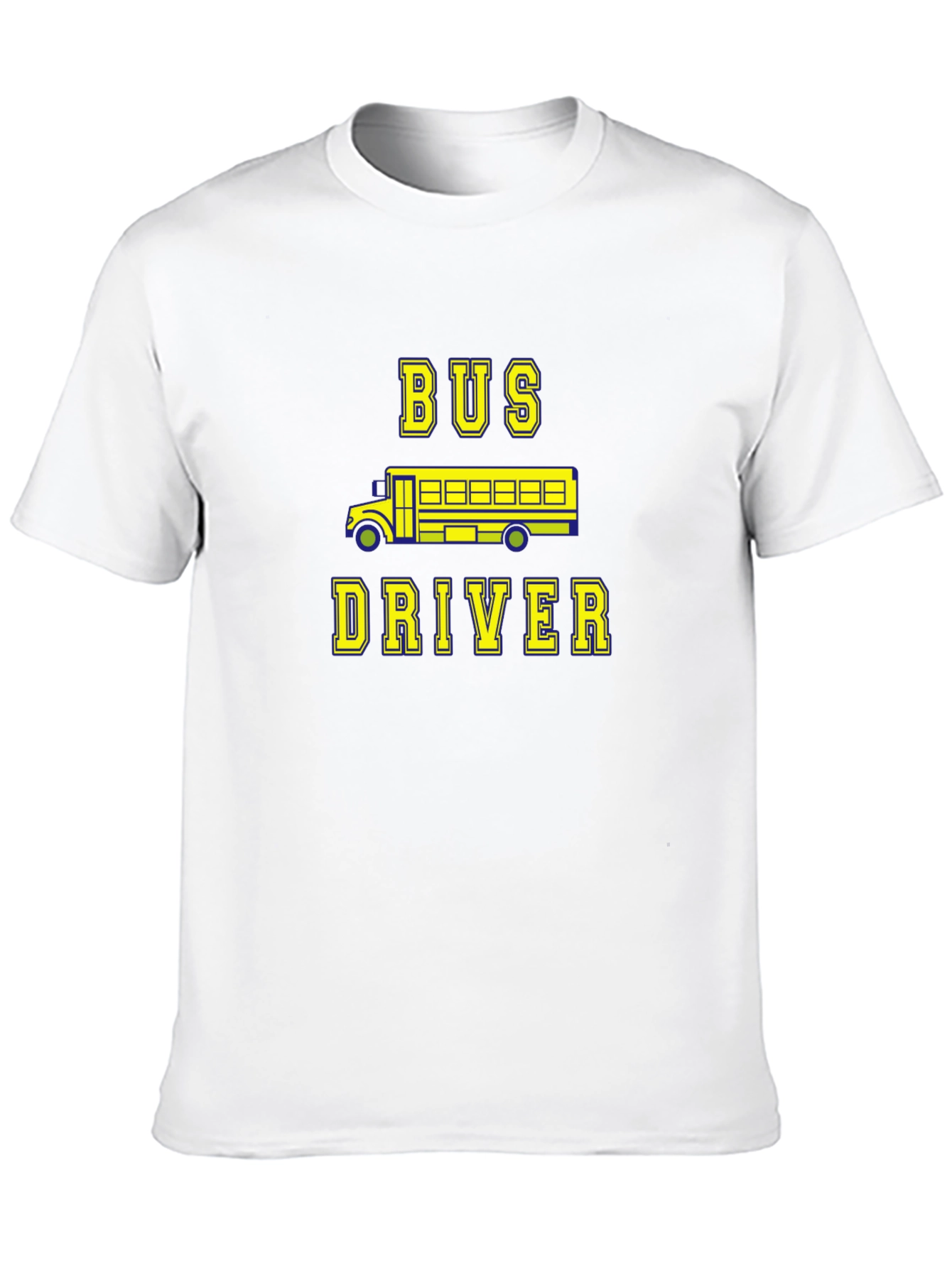 Bus Driver Graphic Tee - Black Cotton T-Shirt