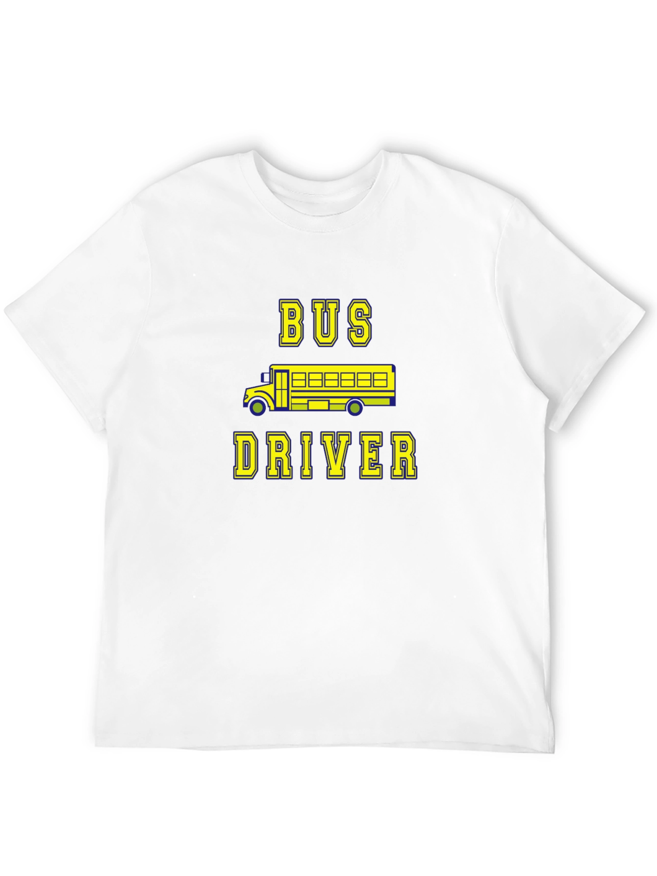 Bus Driver Graphic Tee - Black Cotton T-Shirt