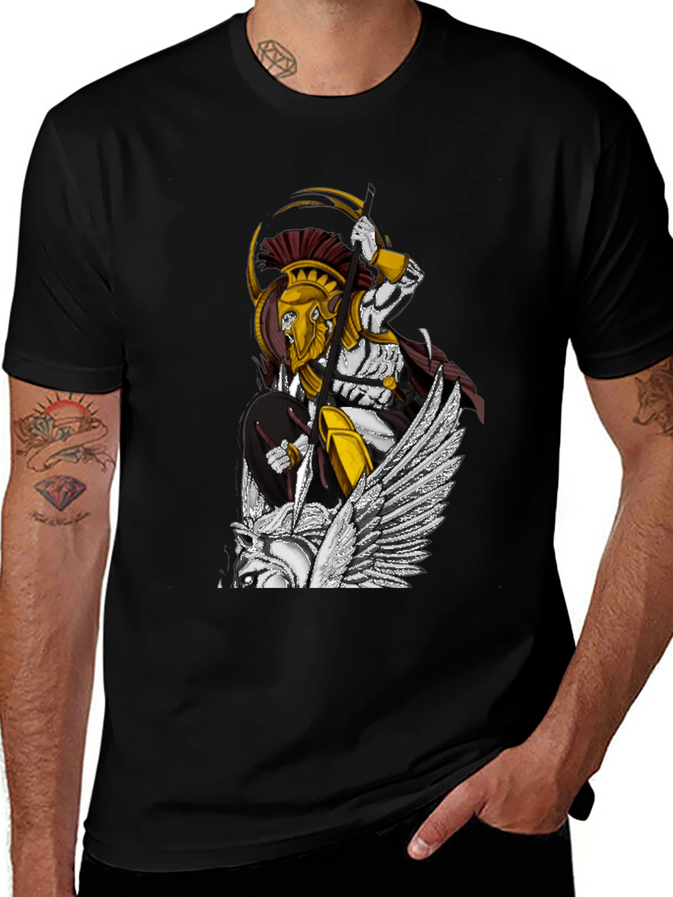Spartan Warrior T-Shirt - Ancient Greek Design