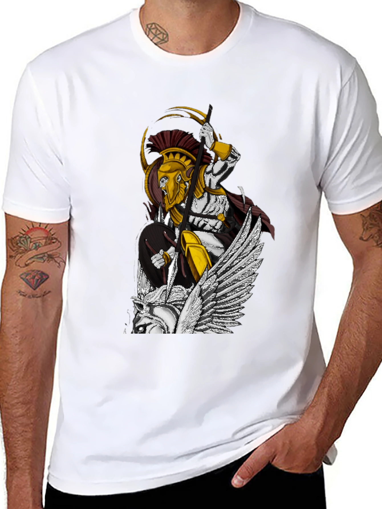 Spartan Warrior T-Shirt - Ancient Greek Design