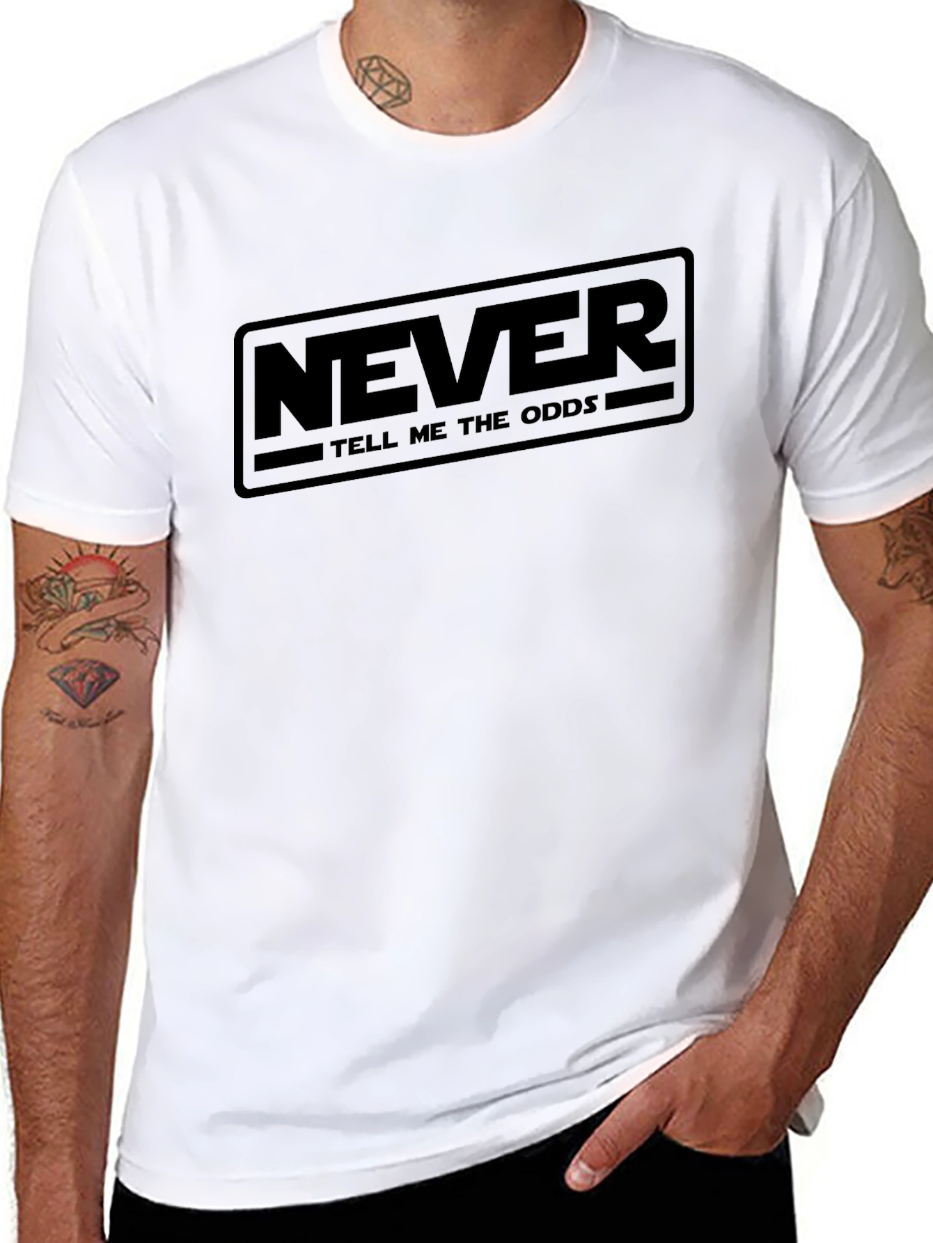 Never Tell Me the Odds Graphic T-Shirt - Black