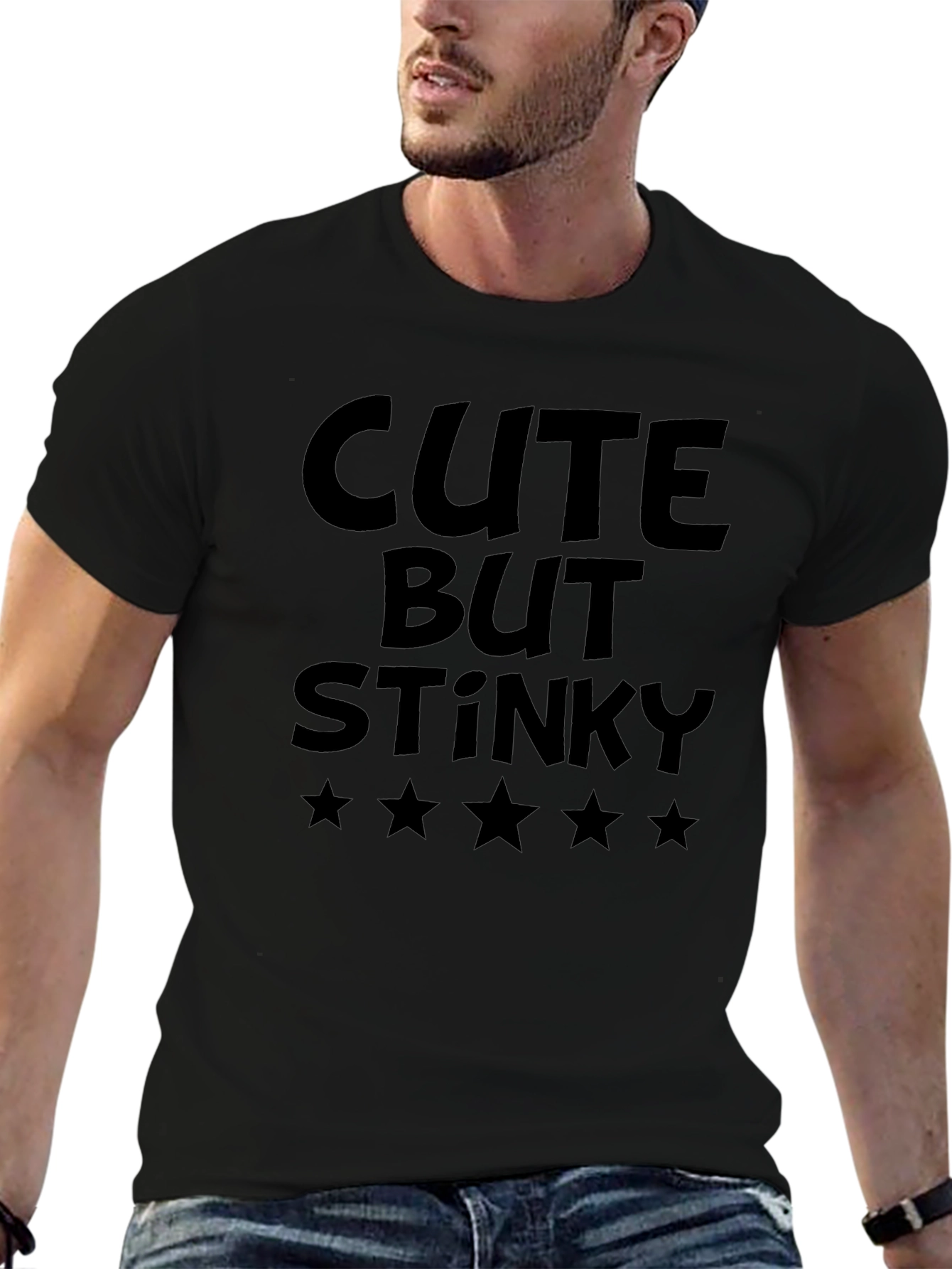 Cute But Stinky Black T-Shirt