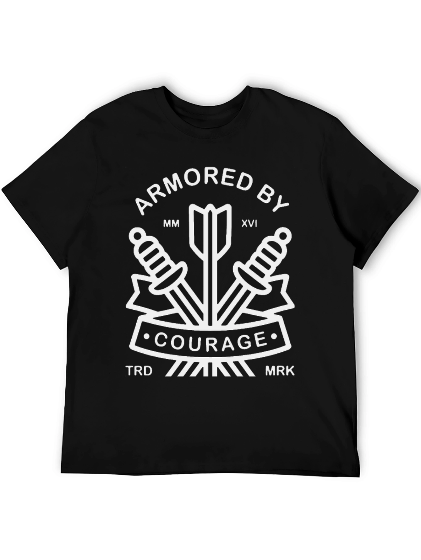Armored By Courage Graphic Tee - Black