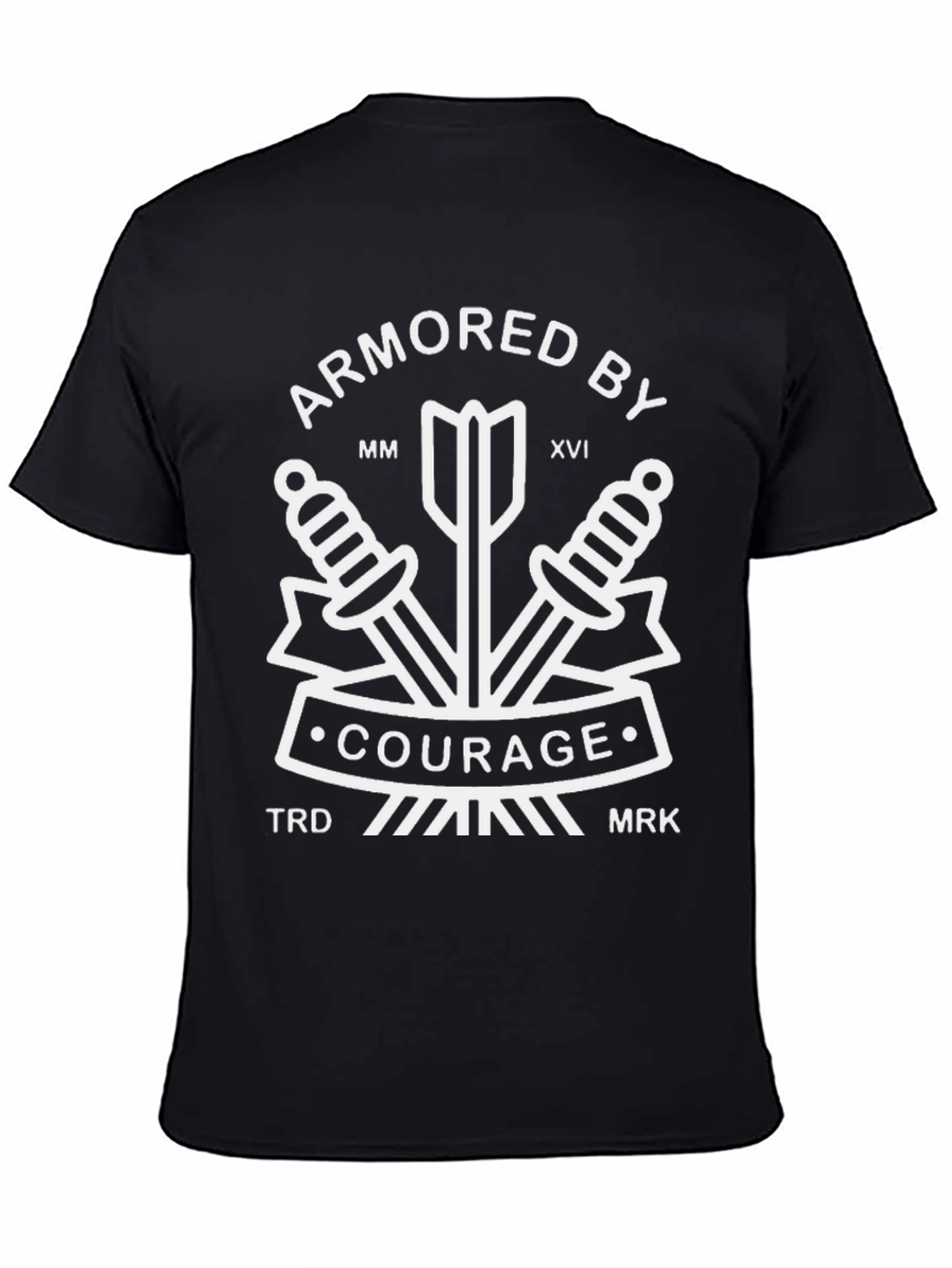 Armored By Courage Graphic Tee - Black