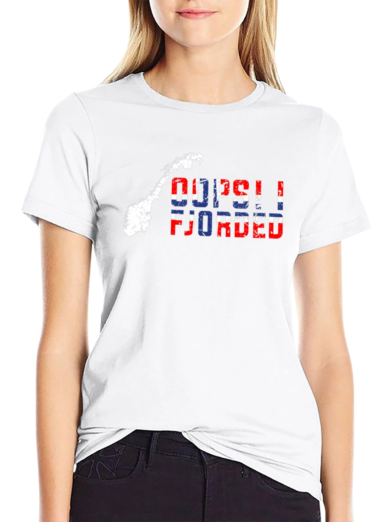 Oops! Fjorded T-Shirt - Norway Map Tee