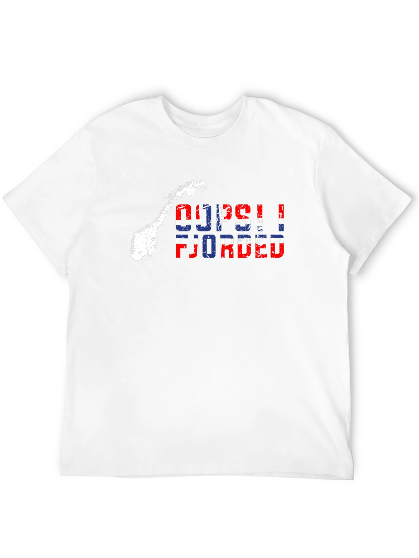 Oops! Fjorded T-Shirt - Norway Map Tee