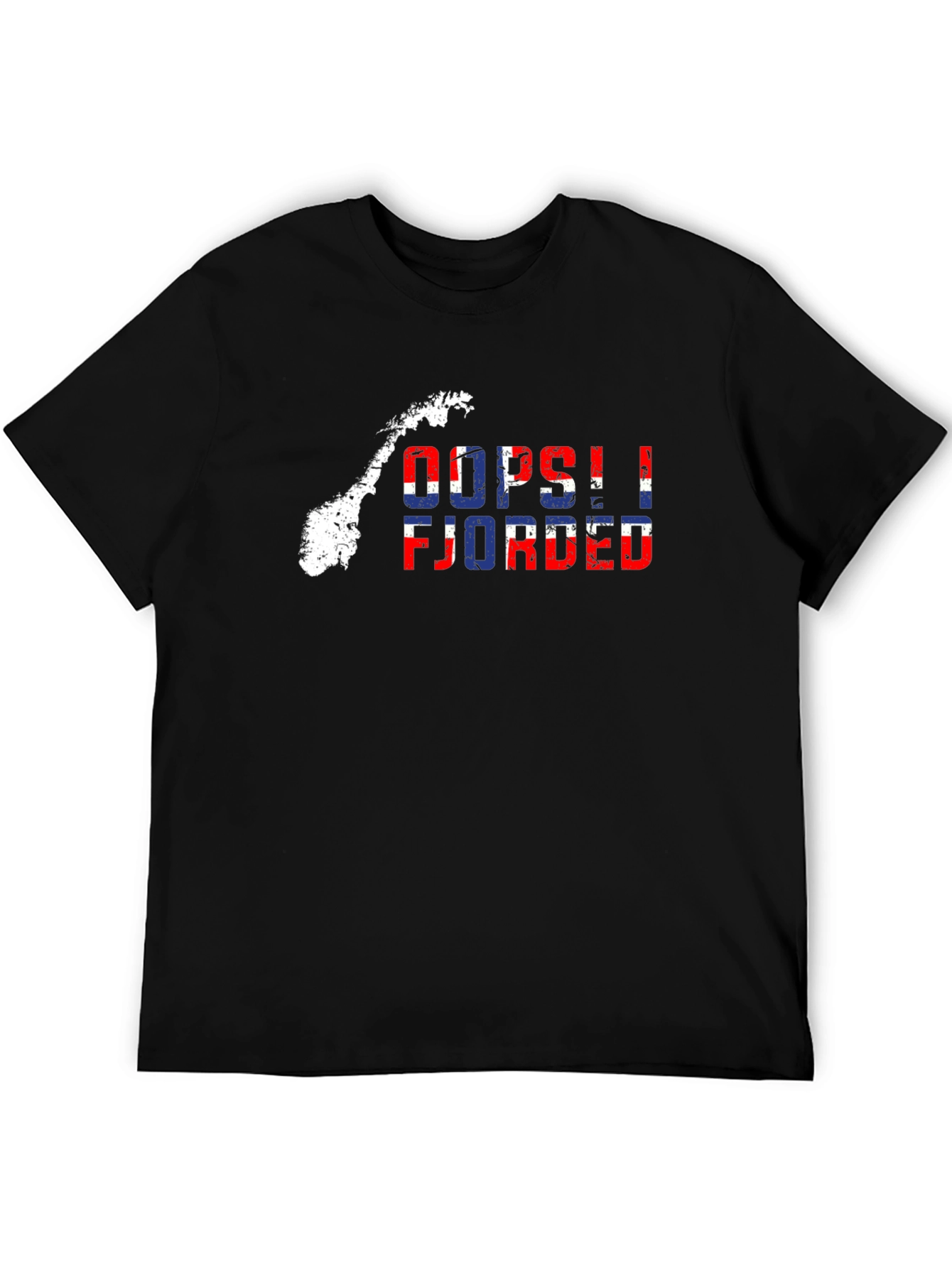 Oops! Fjorded T-Shirt - Norway Map Tee