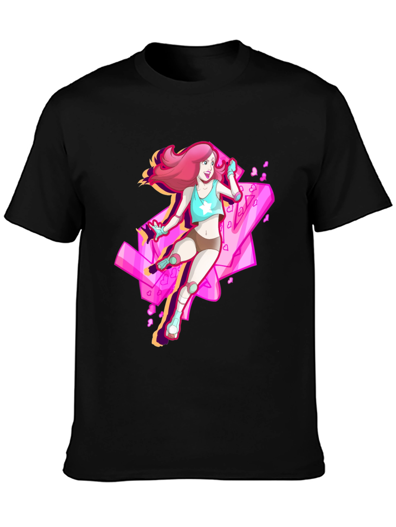 Retro Anime Roller Skate Graphic Tee