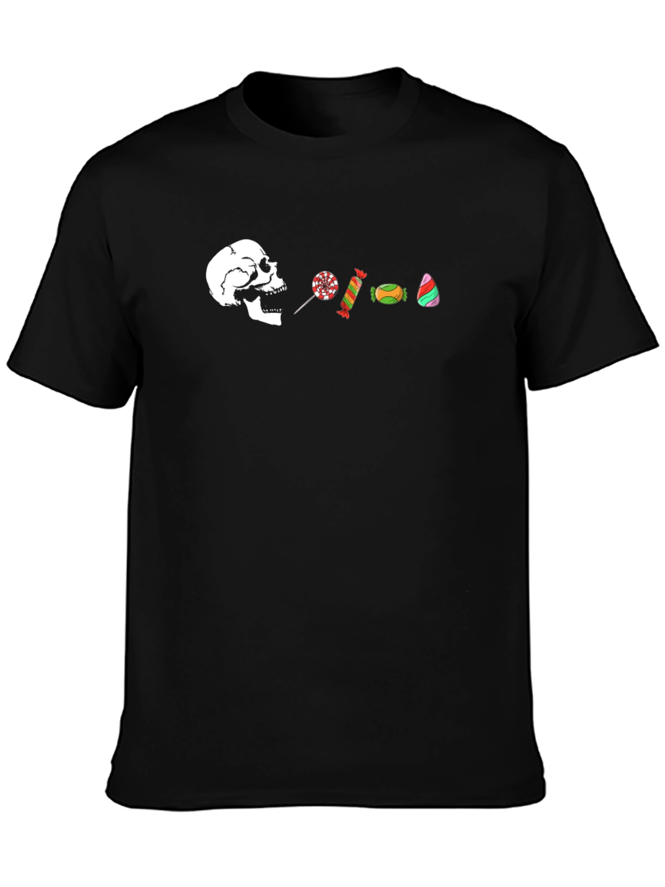 Candy Skull Graphic Tee - Halloween Fun