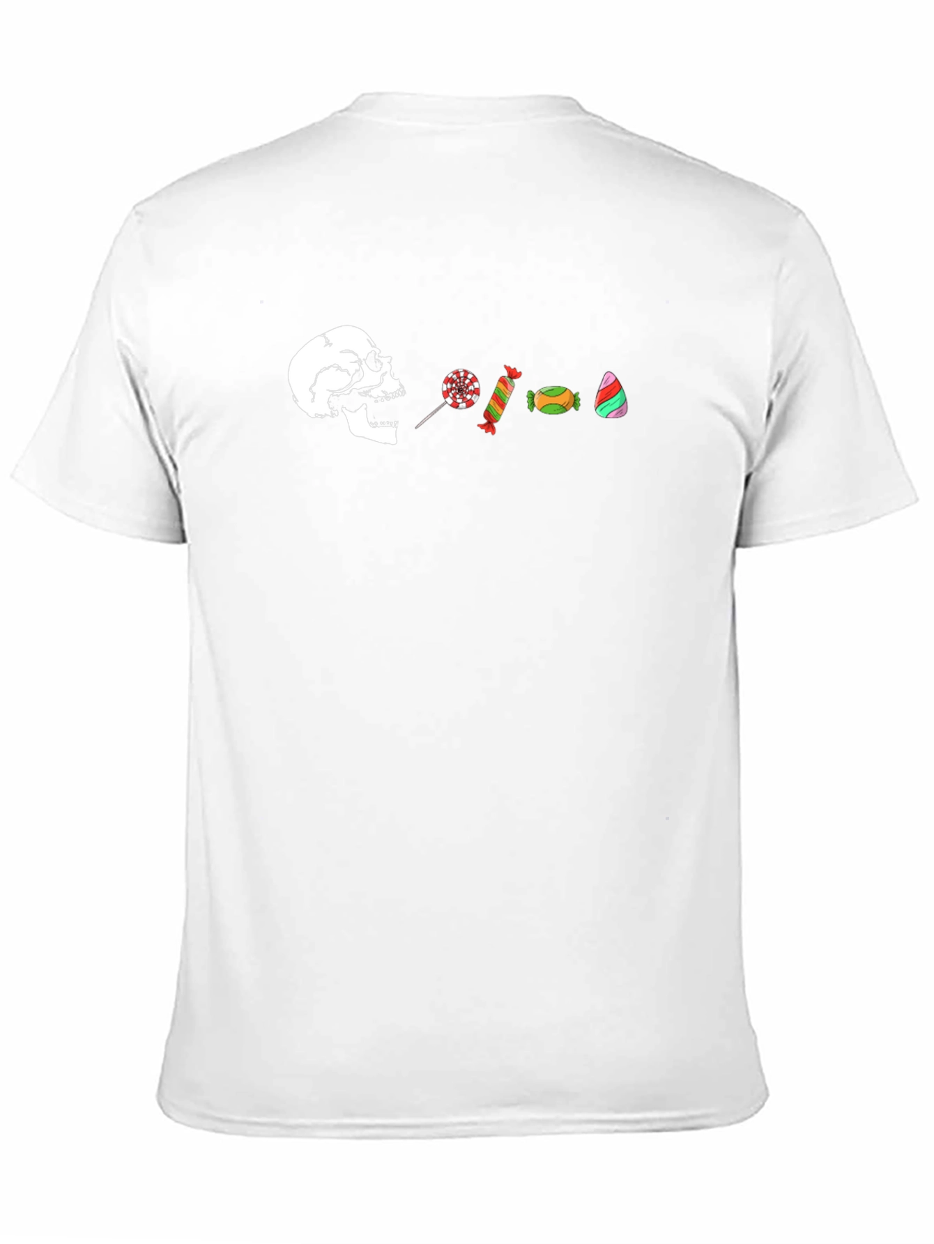 Candy Skull Graphic Tee - Halloween Fun