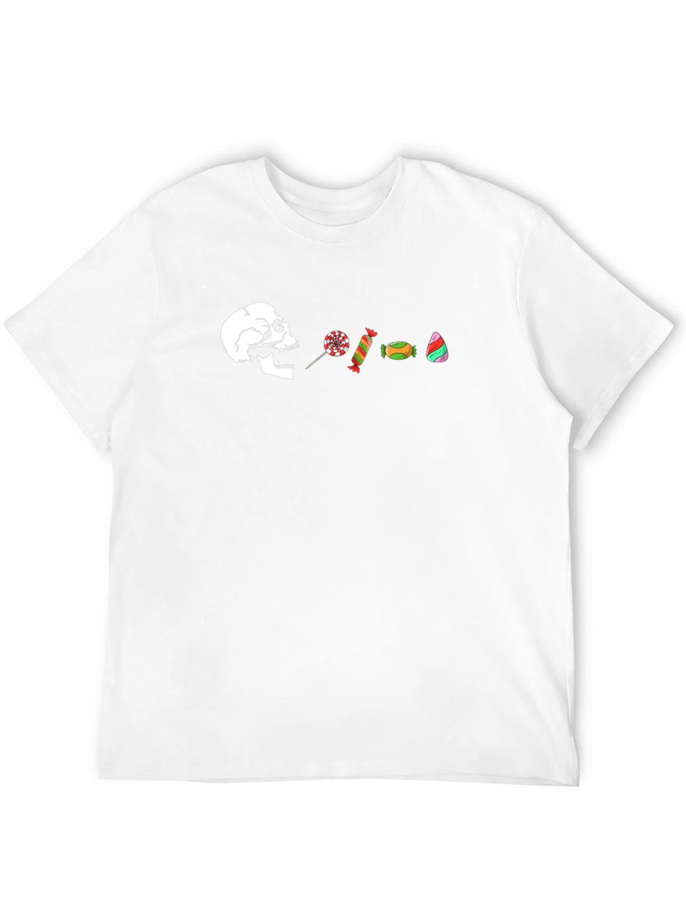 Candy Skull Graphic Tee - Halloween Fun