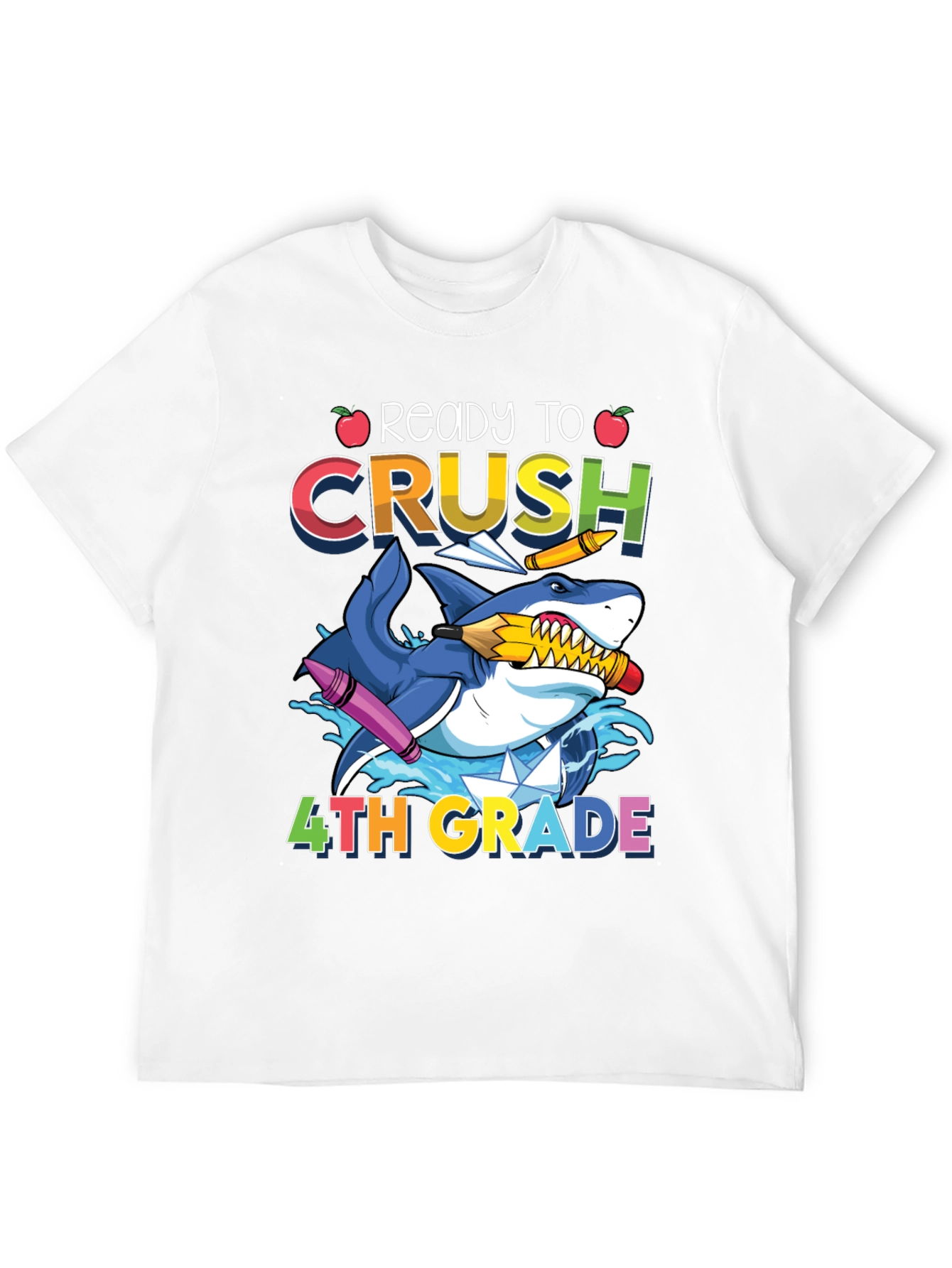 Ready to Crush 4th Grade Shark T-Shirt