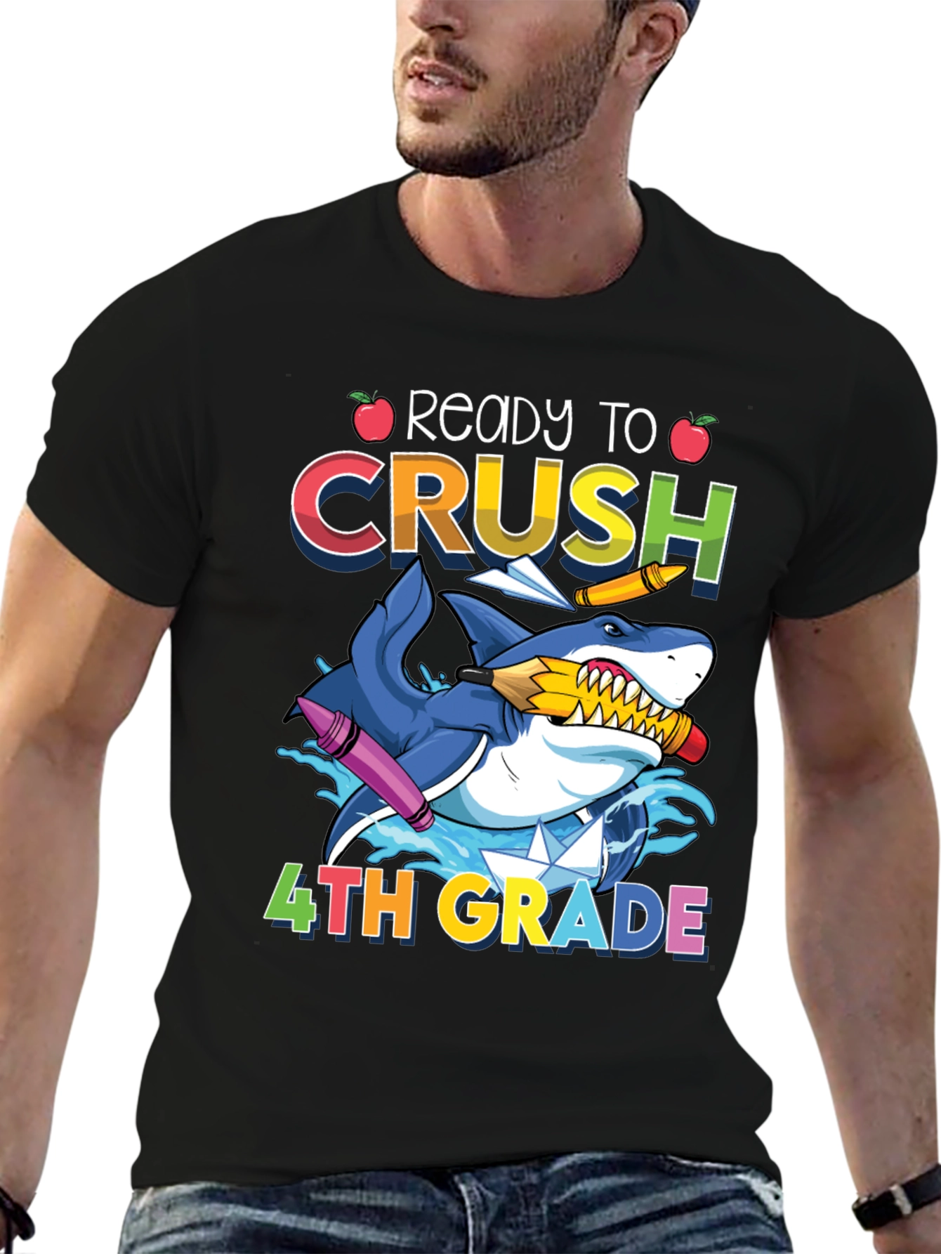 Ready to Crush 4th Grade Shark T-Shirt