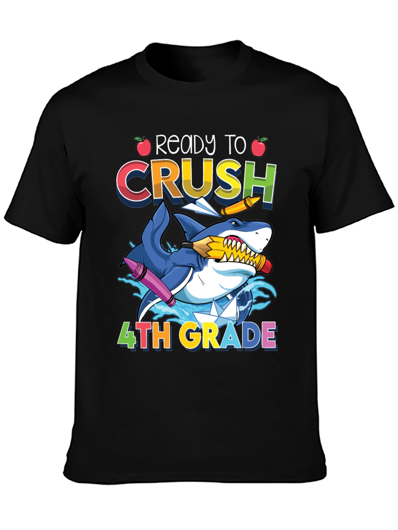 Ready to Crush 4th Grade Shark T-Shirt