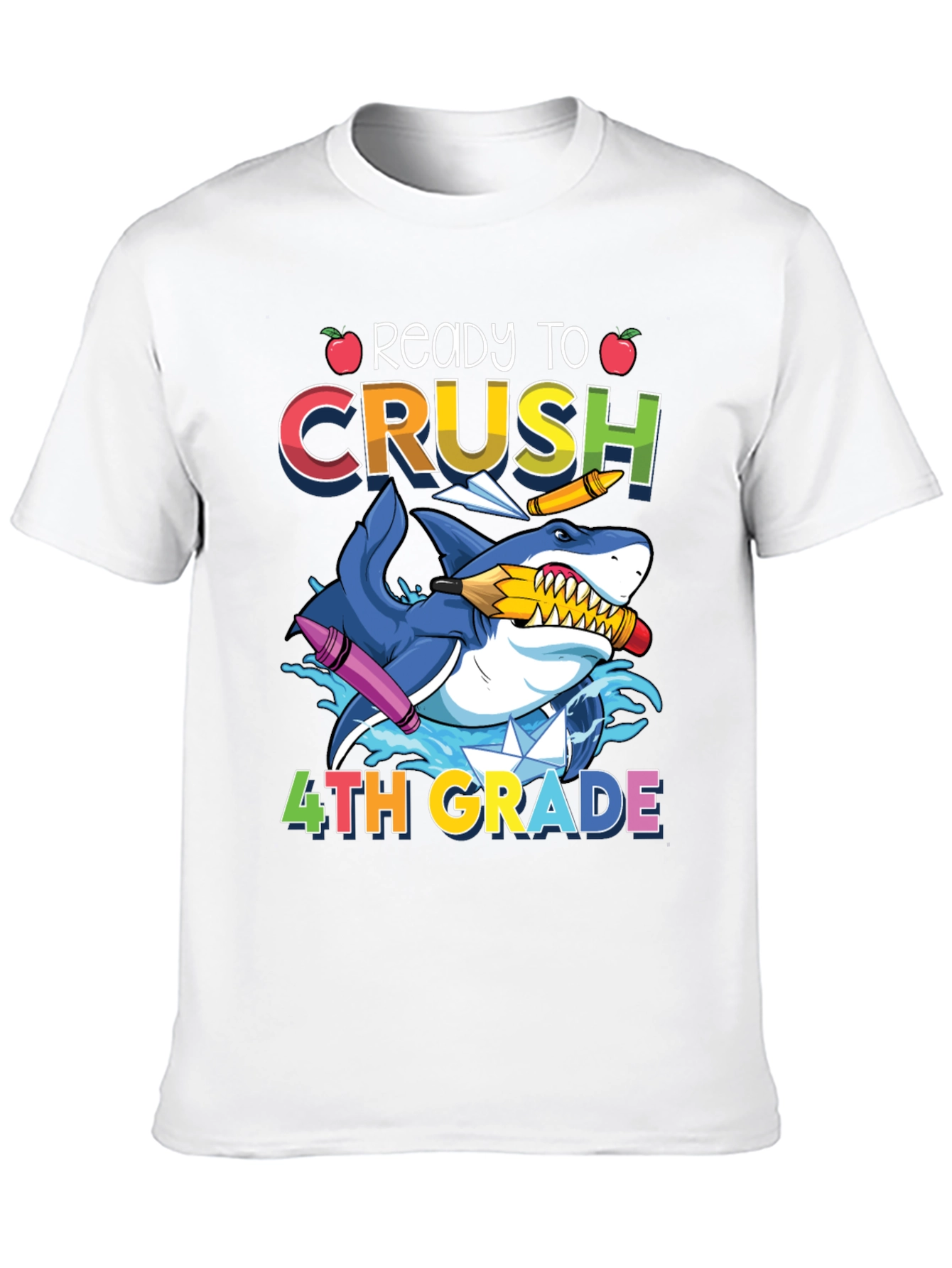 Ready to Crush 4th Grade Shark T-Shirt