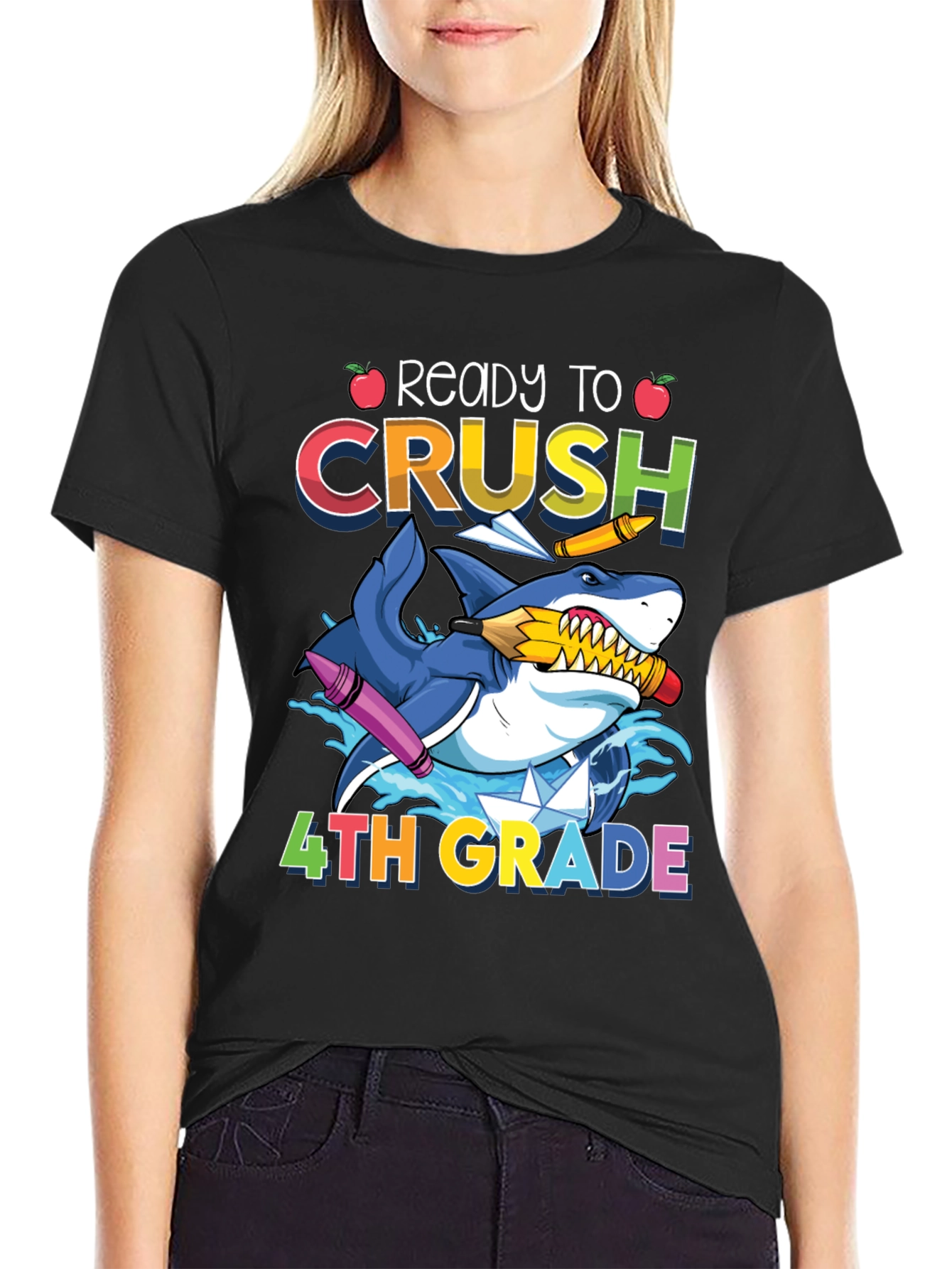 Ready to Crush 4th Grade Shark T-Shirt