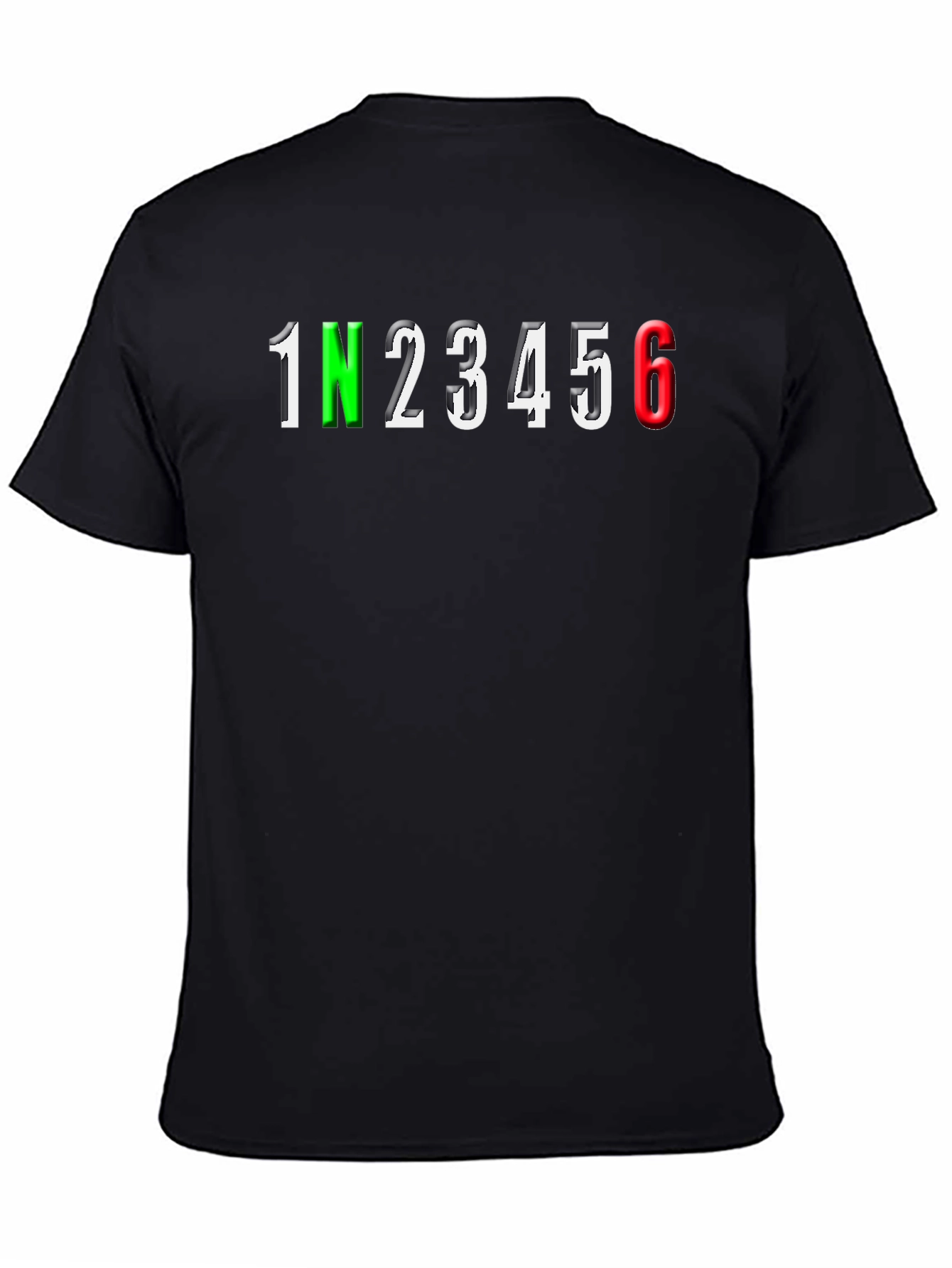 Motorcycle Gear Shifting T-Shirt - 1N23456 Graphic