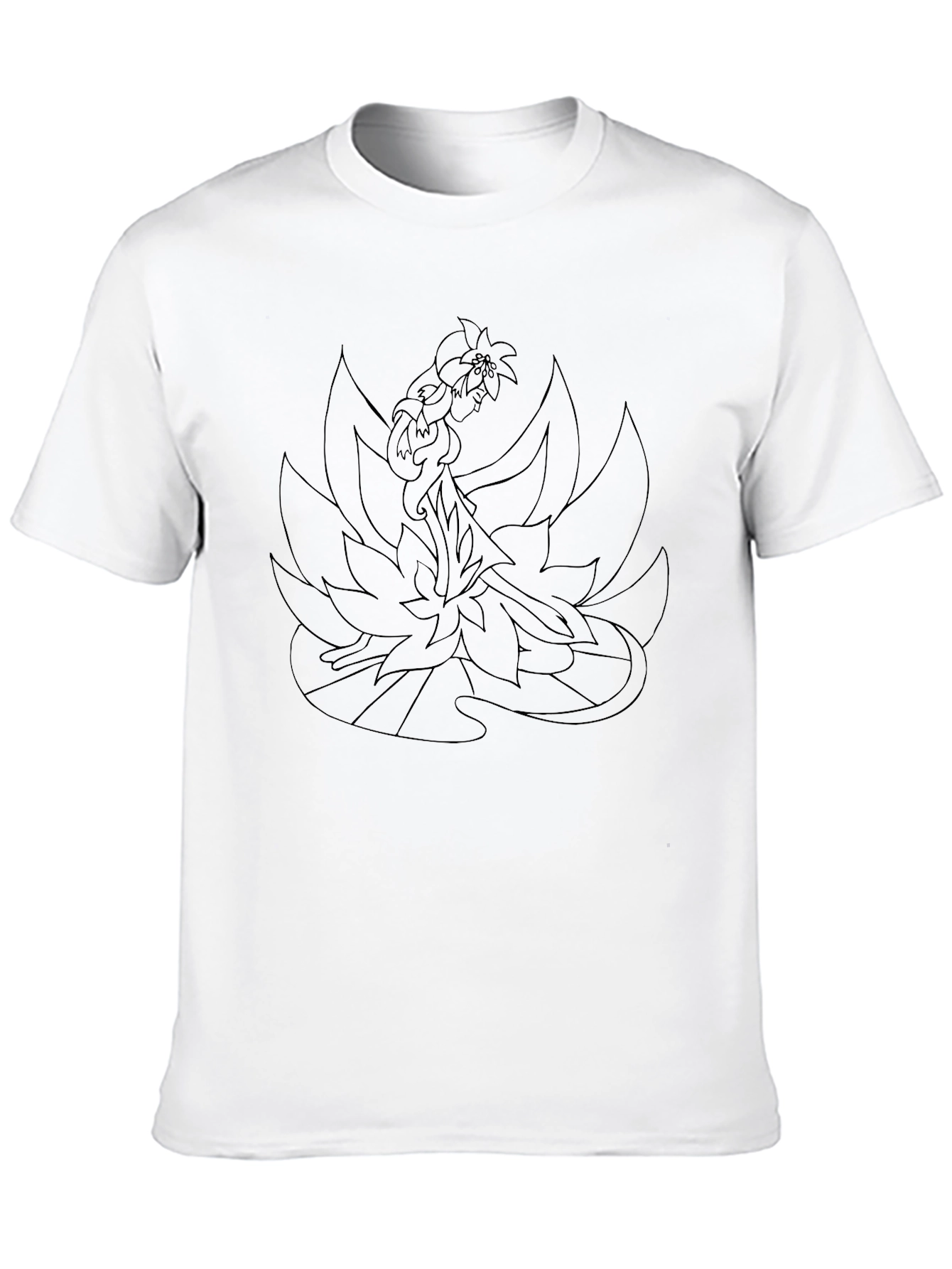 Black Graphic Tee - Nine-Tailed Fox Design