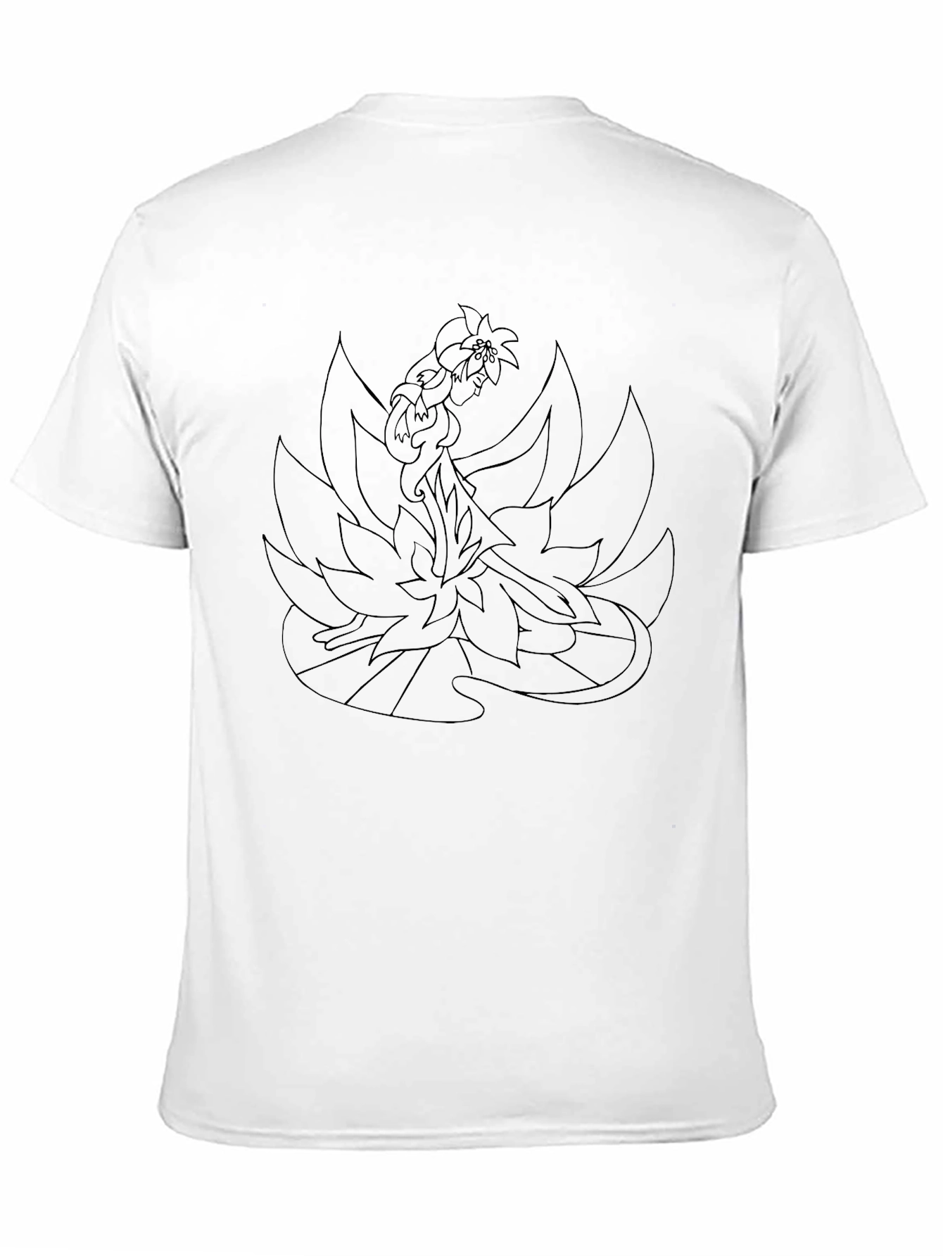 Black Graphic Tee - Nine-Tailed Fox Design