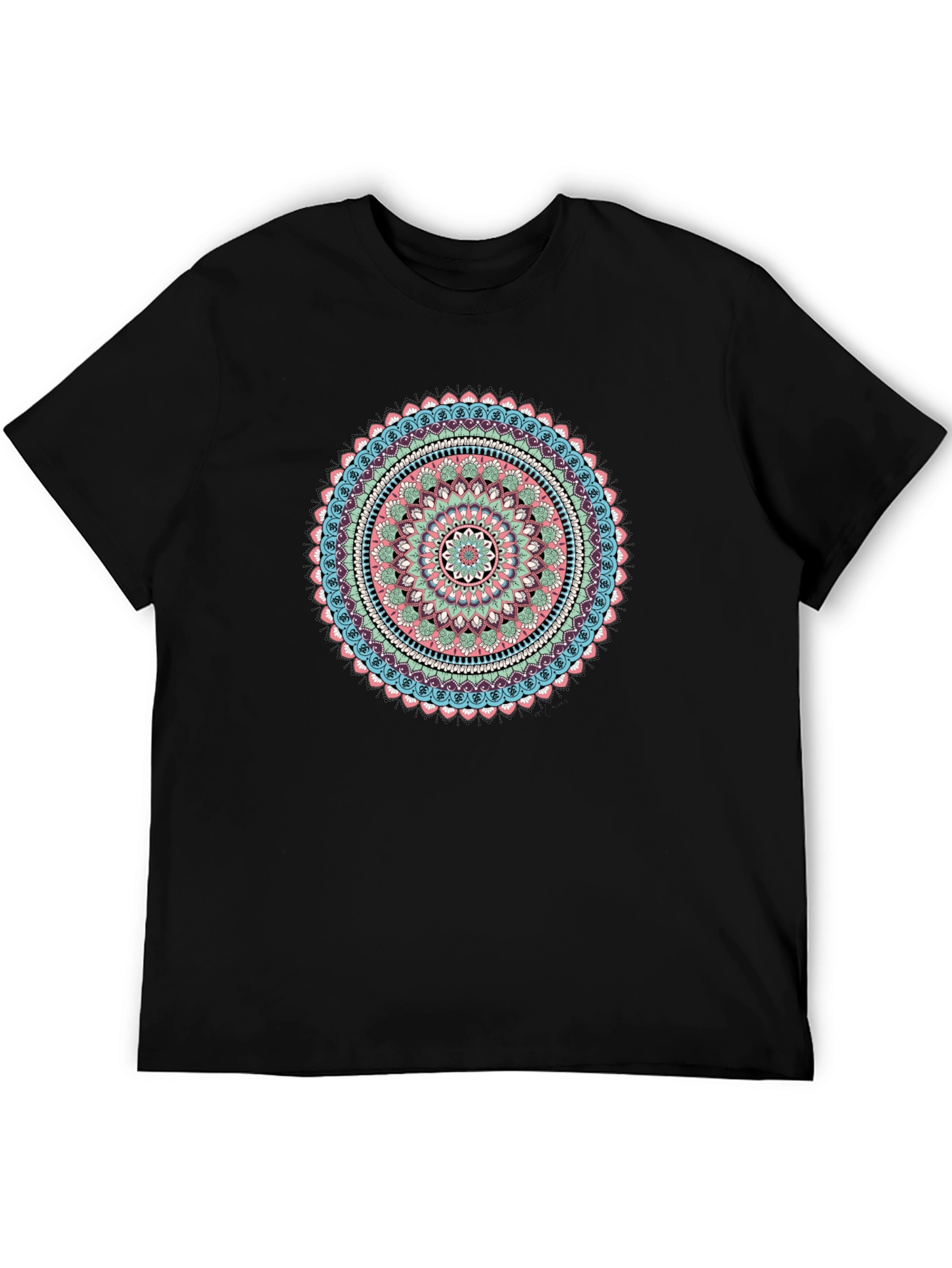Mandala Graphic Print Black T-Shirt