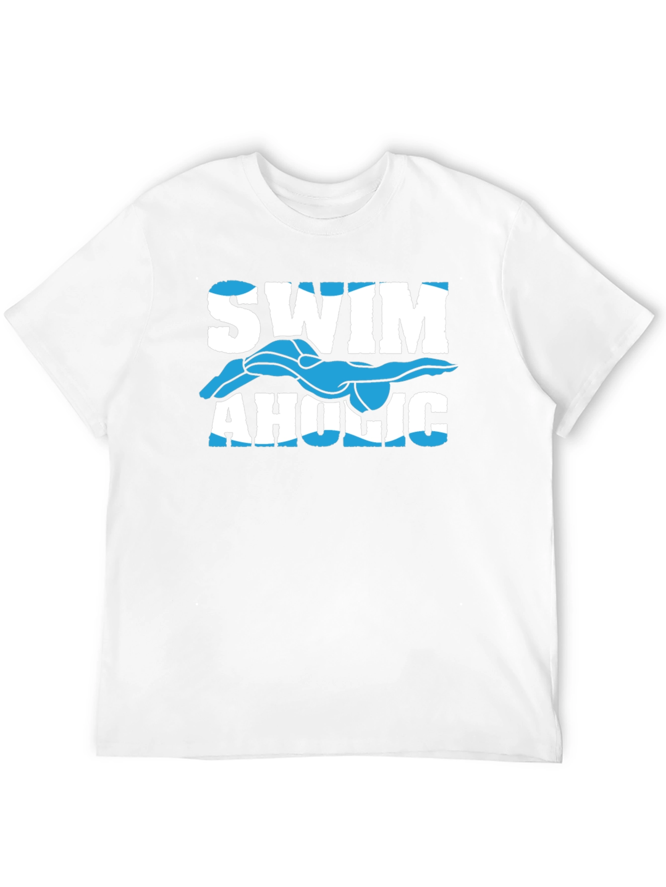 Swimaholic Graphic Tee - Black Cotton T-Shirt