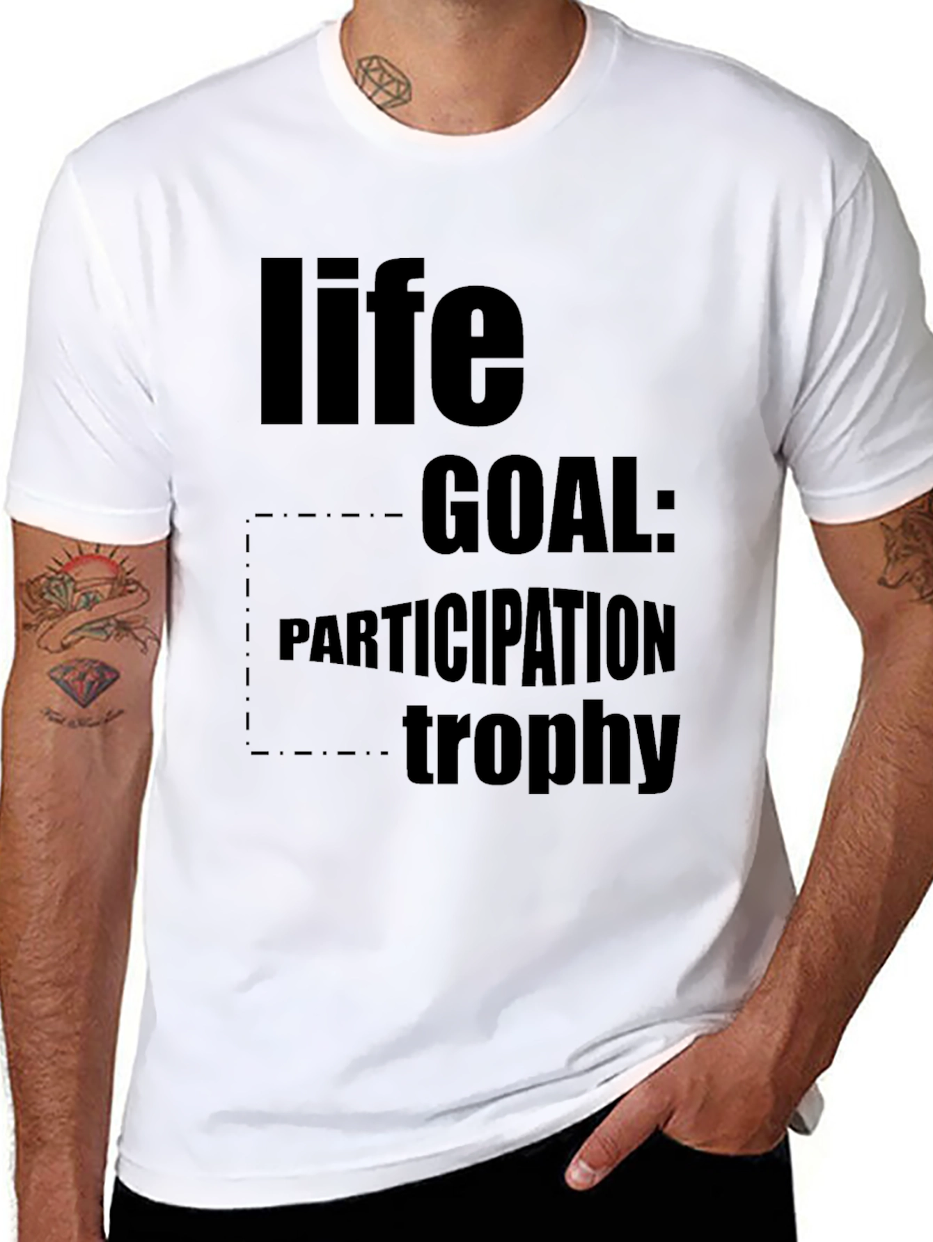 Life Goal Participation Trophy Funny Graphic T-Shirt
