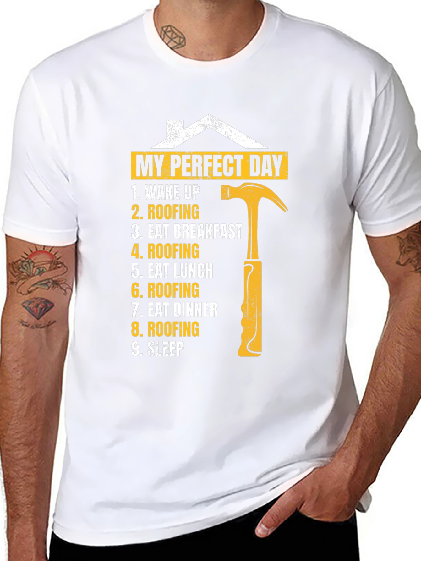 Roofers Perfect Day T-Shirt - Construction Worker Gift