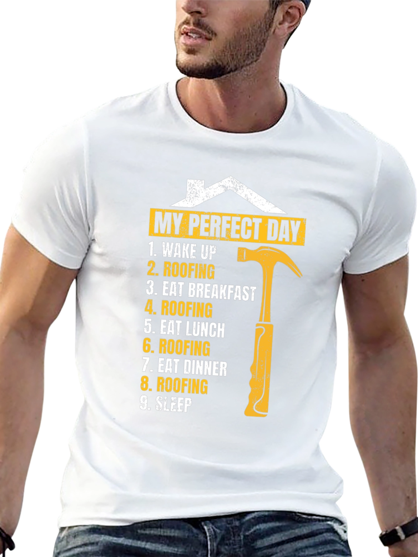 Roofers Perfect Day T-Shirt - Construction Worker Gift