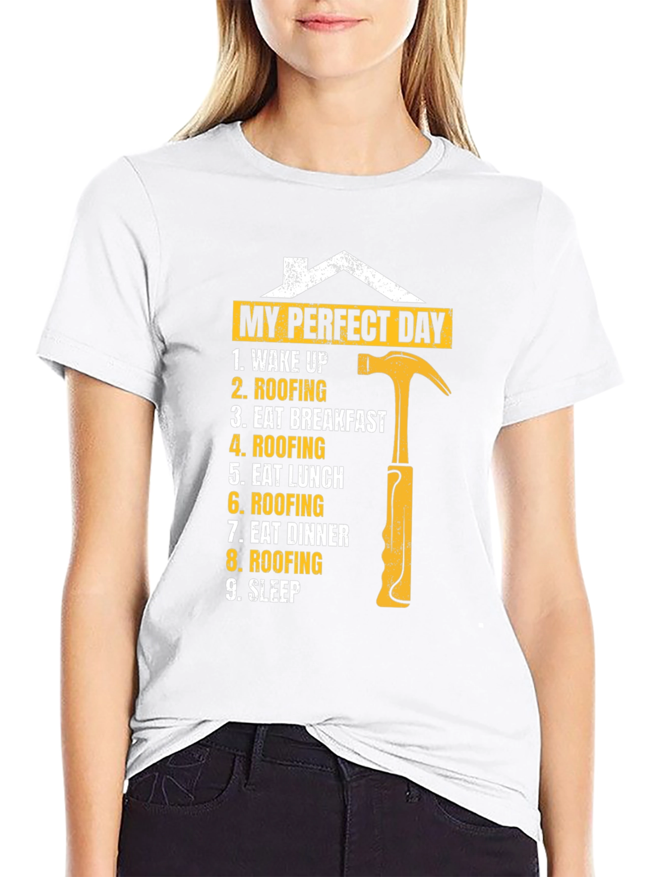 Roofers Perfect Day T-Shirt - Construction Worker Gift
