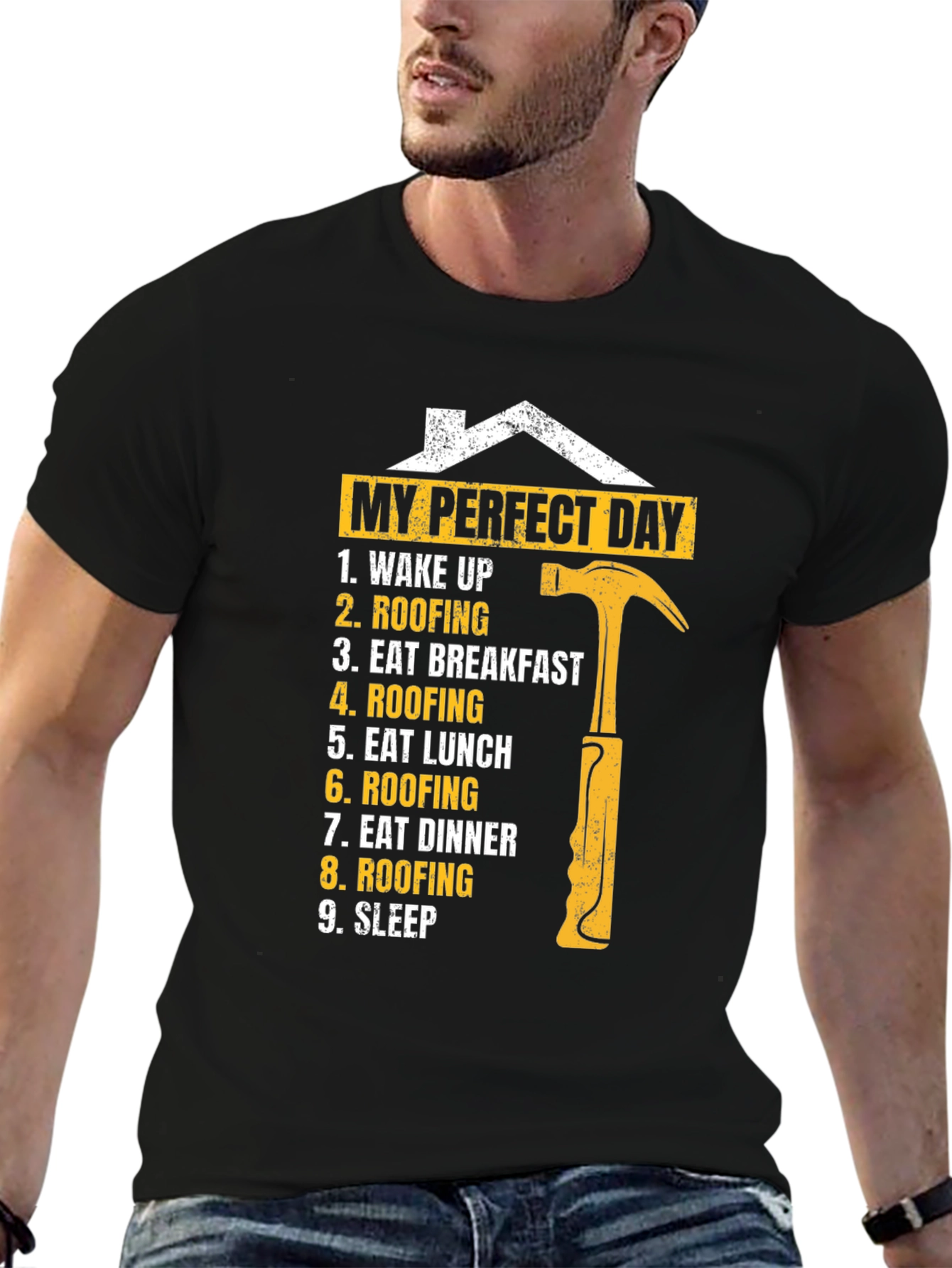 Roofers Perfect Day T-Shirt - Construction Worker Gift