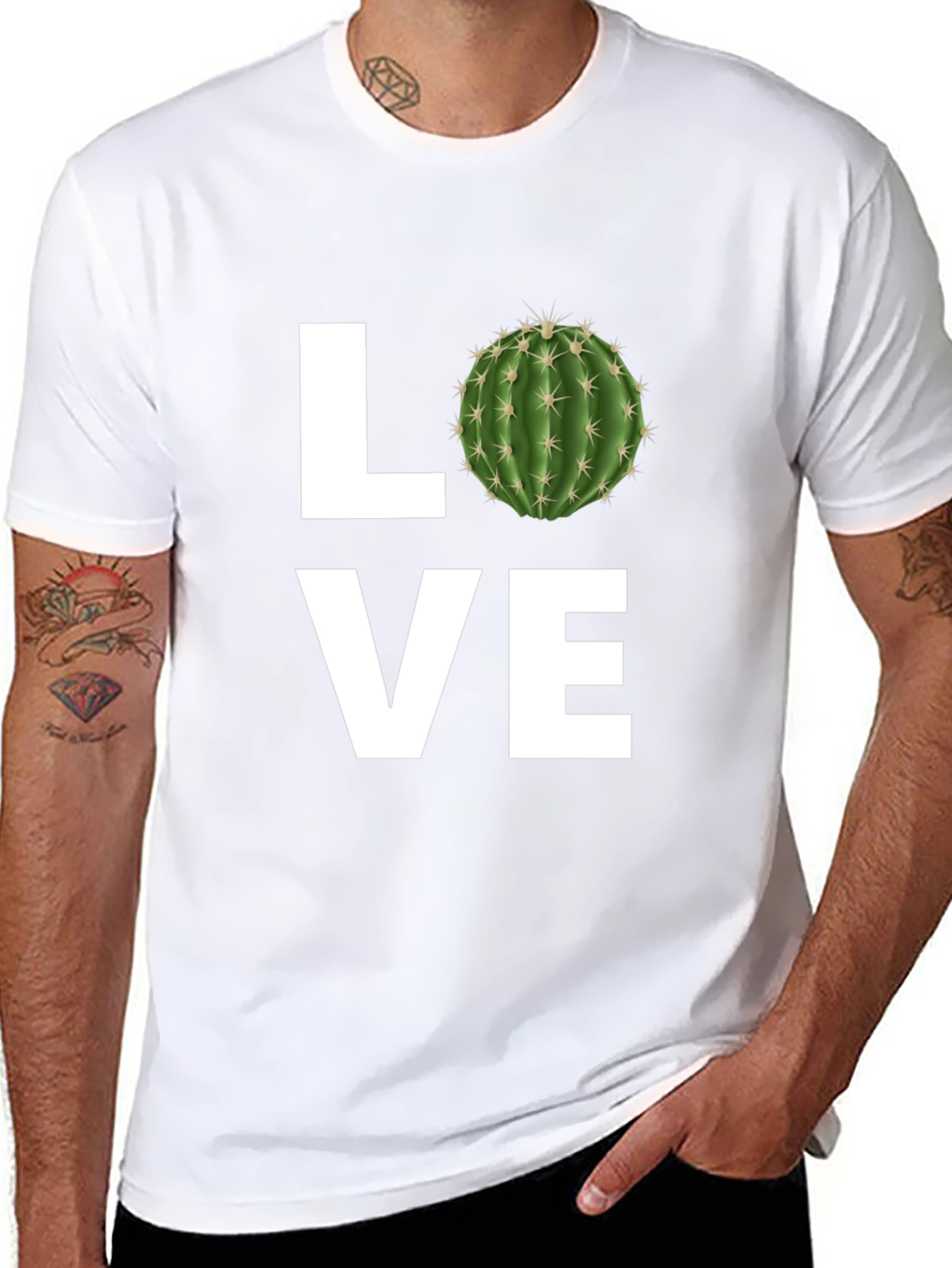 Cactus Love Graphic Tee - Black