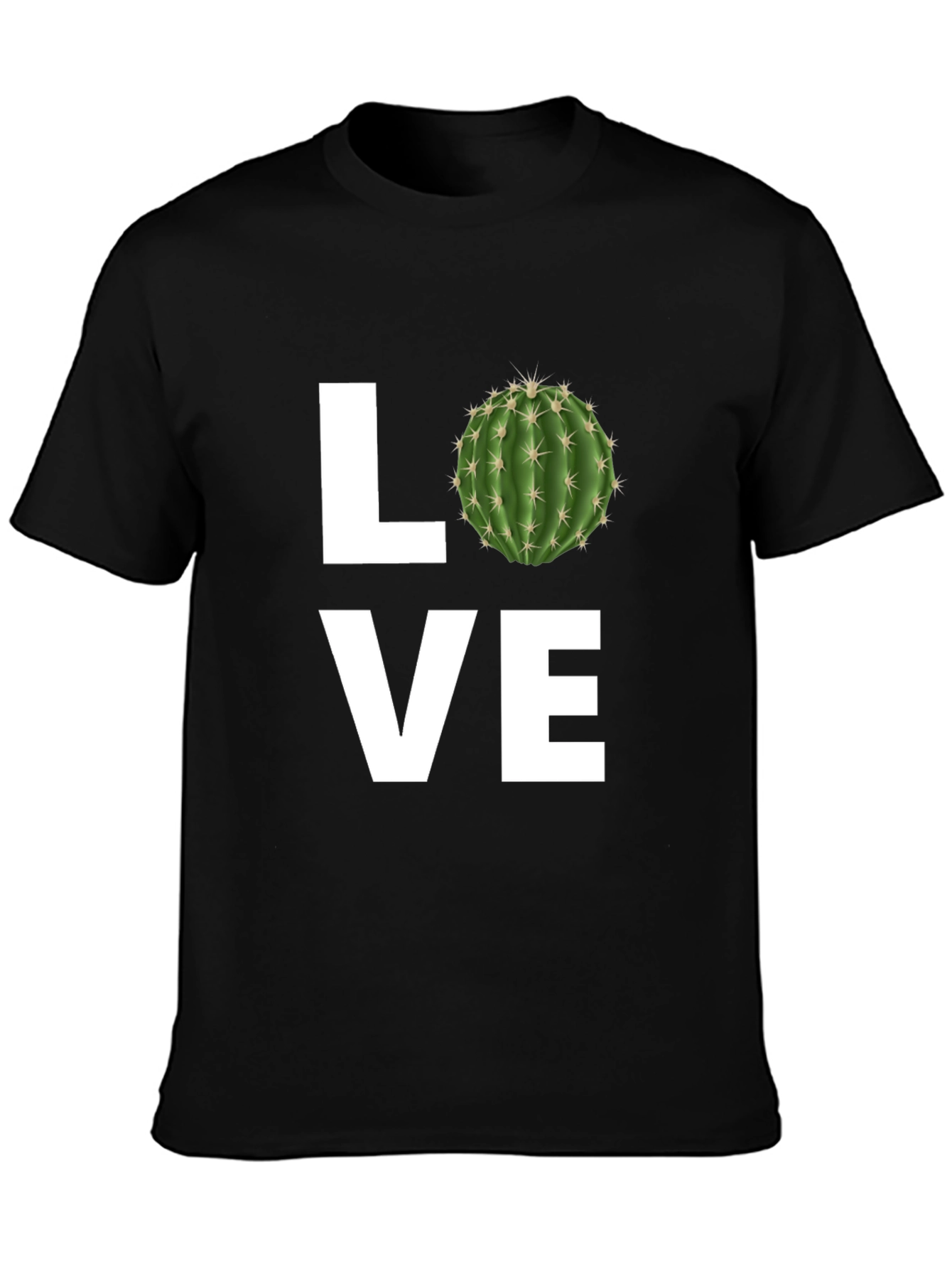 Cactus Love Graphic Tee - Black