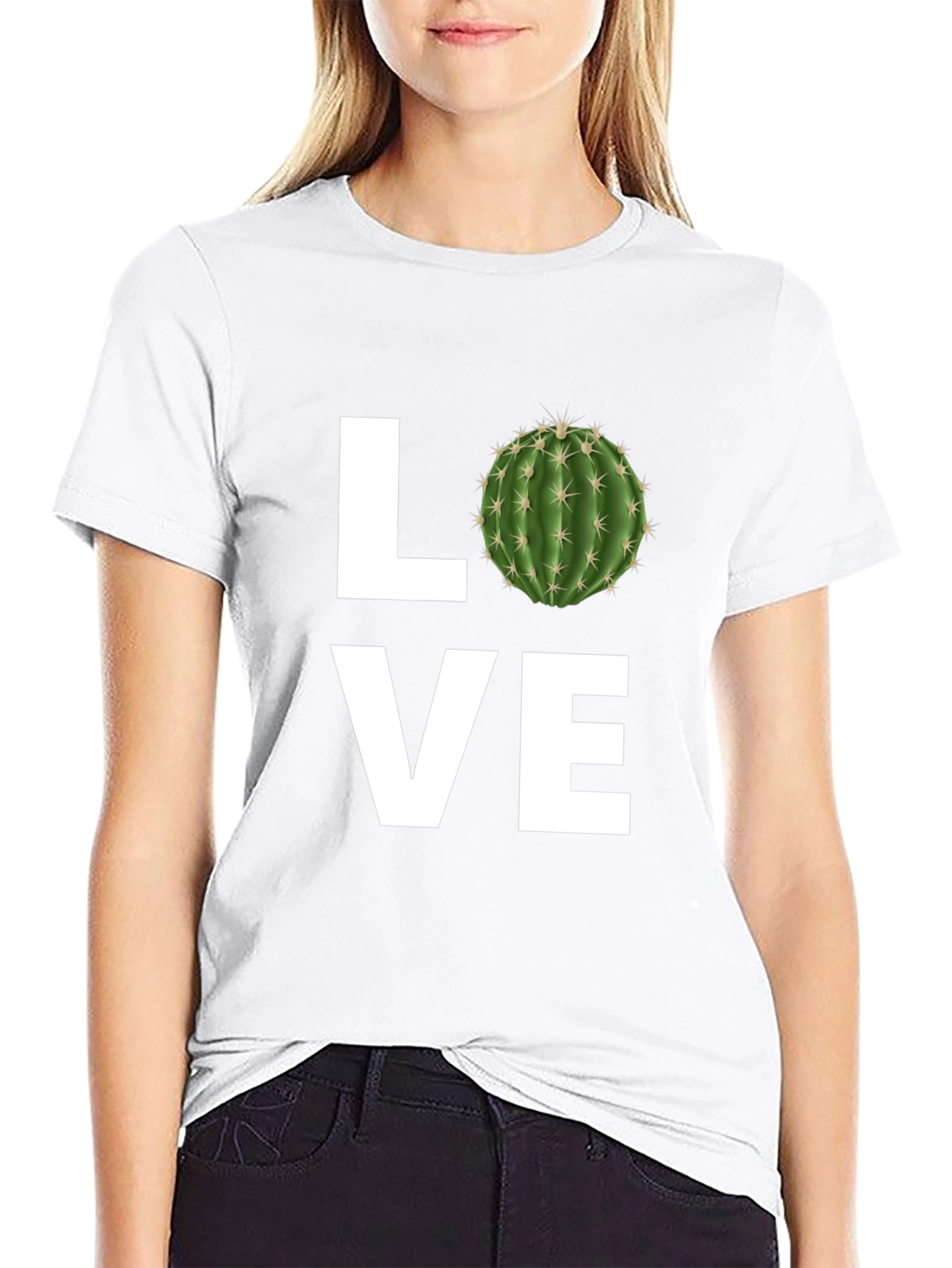Cactus Love Graphic Tee - Black