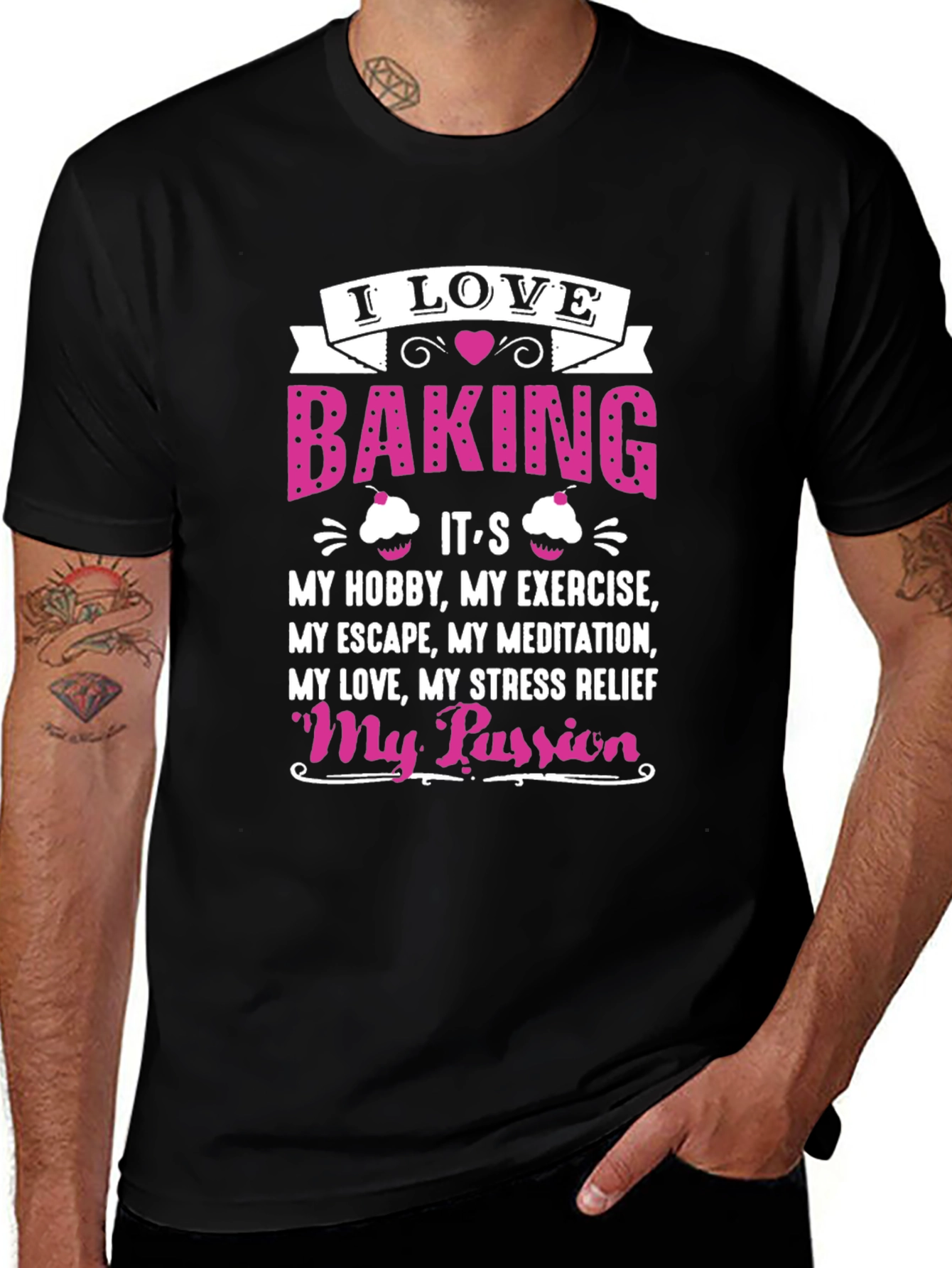 I Love Baking Black T-Shirt