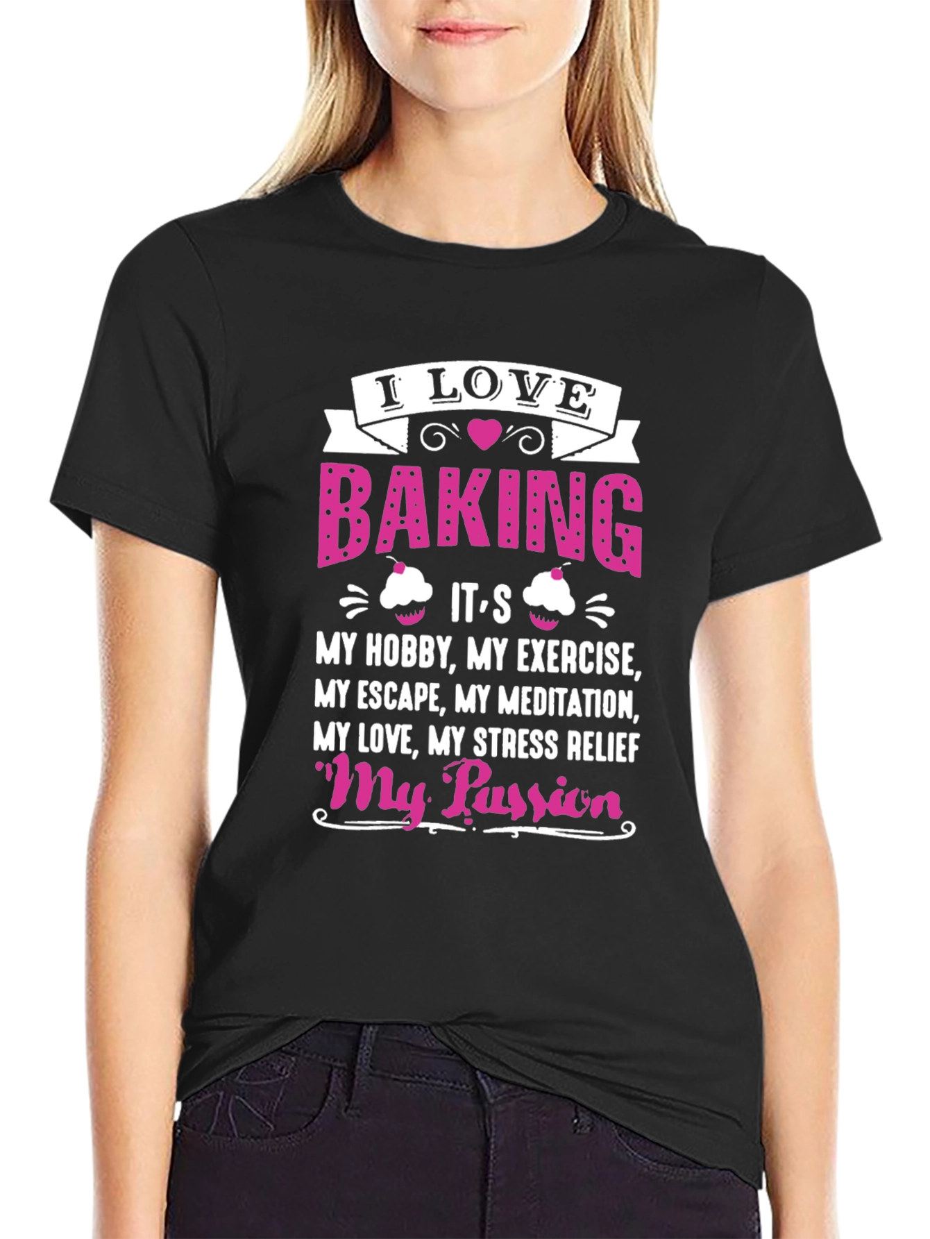 I Love Baking Black T-Shirt