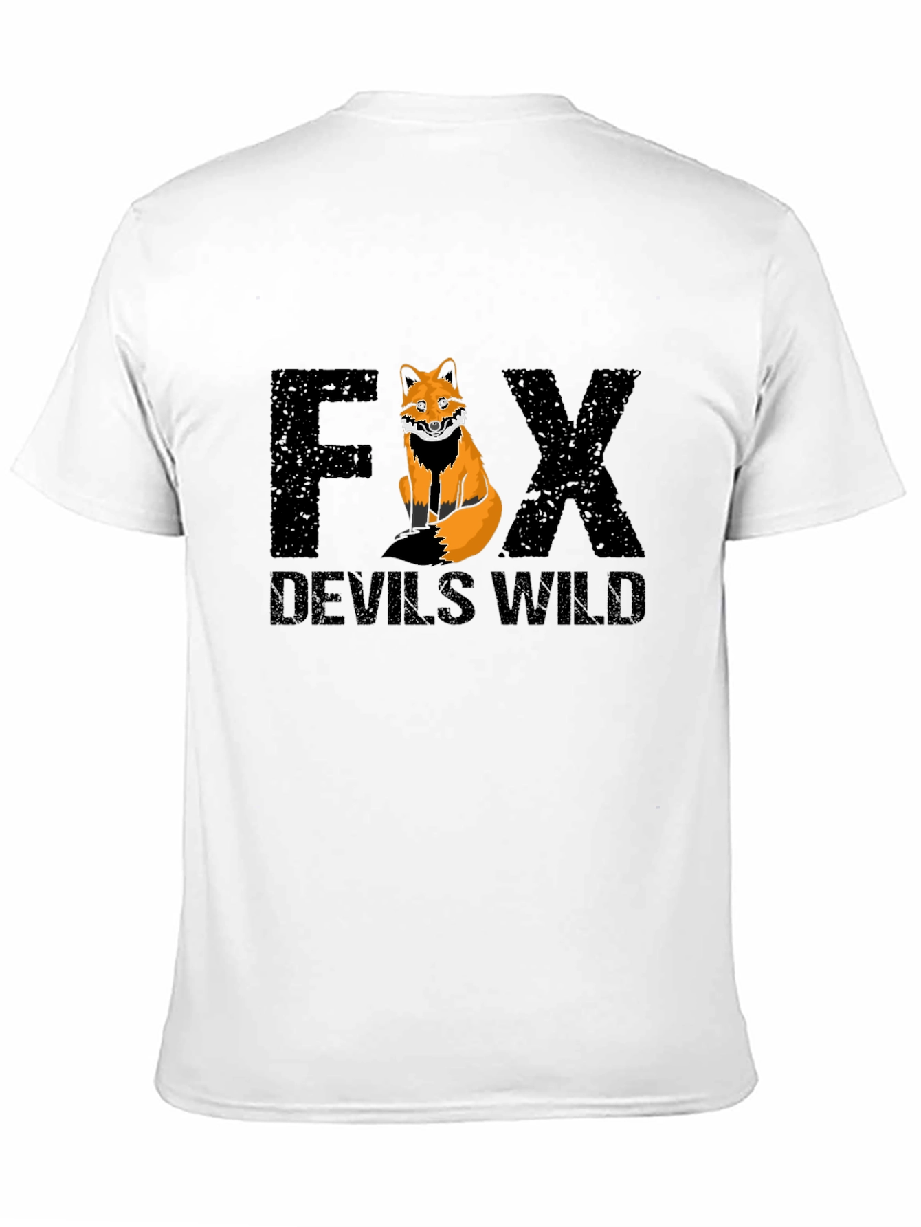 Fox Devils Wild Graphic Print Black T-Shirt