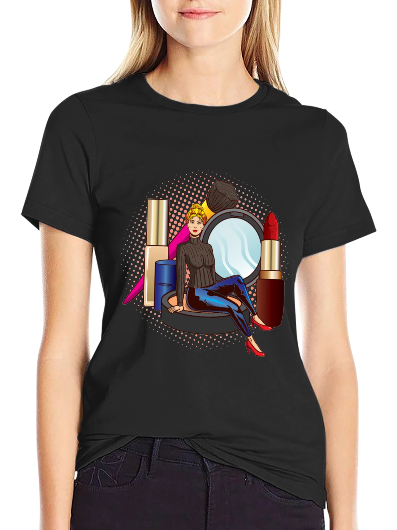 Makeup Girl Graphic Tee