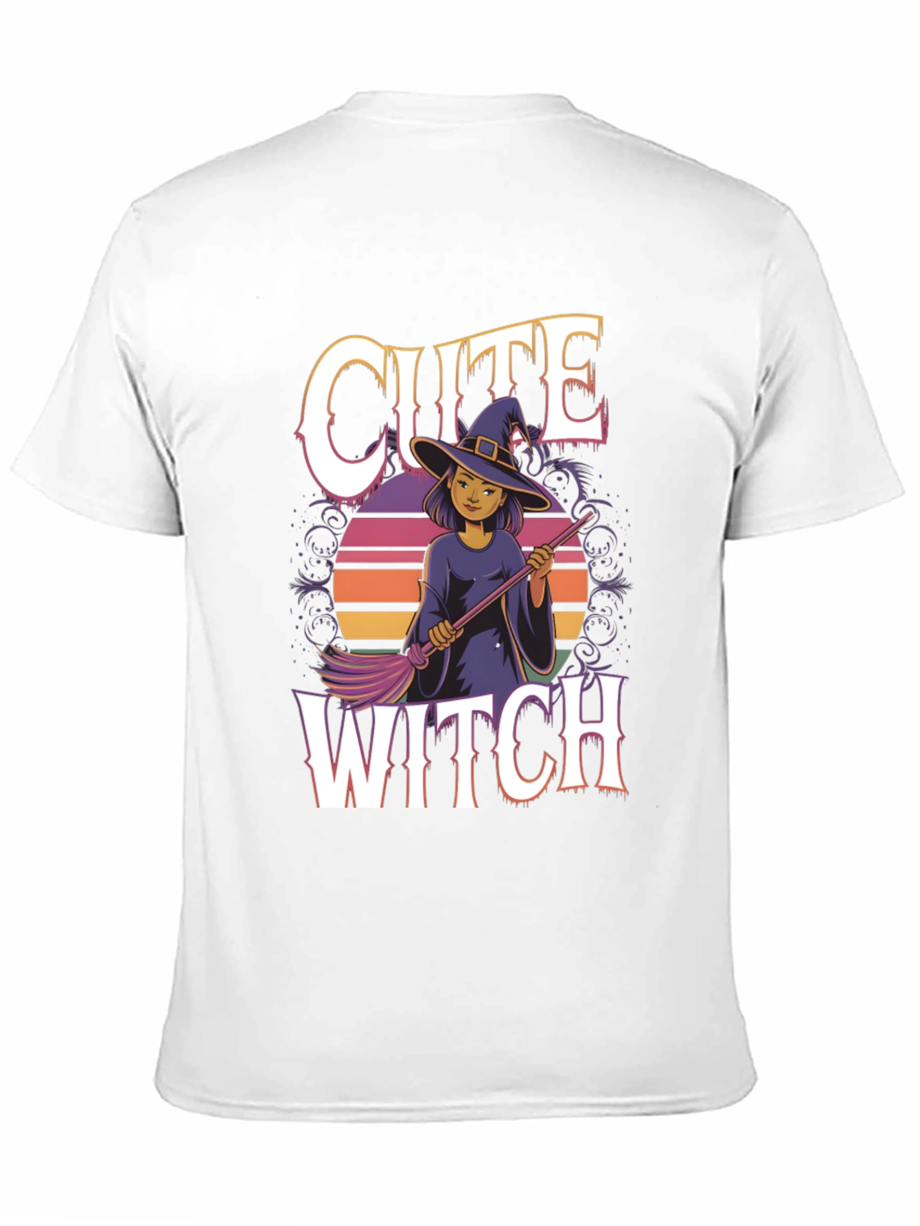 Cute Witch Graphic Tee - Halloween Apparel