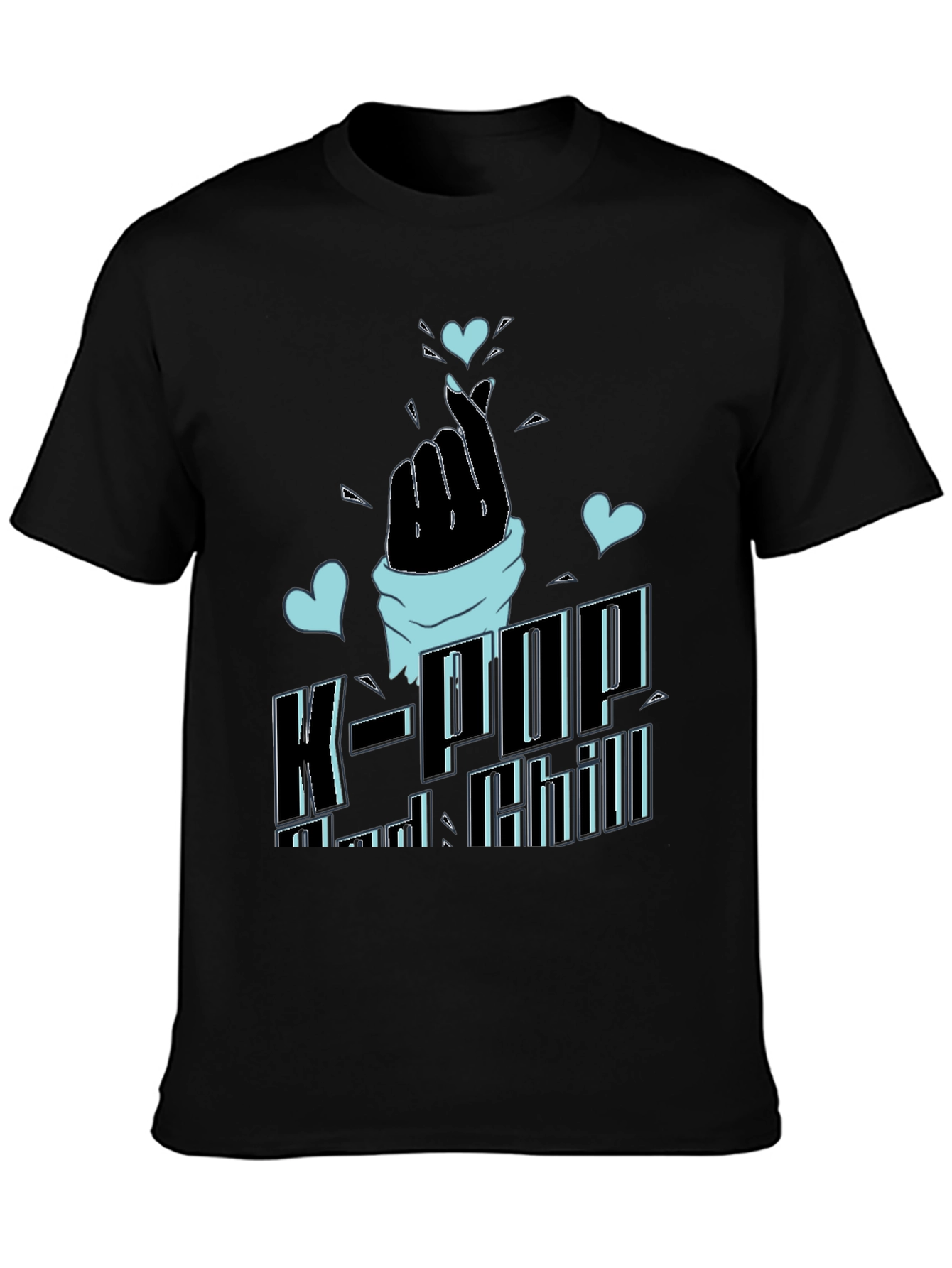 K-Pop and Chill Black T-Shirt