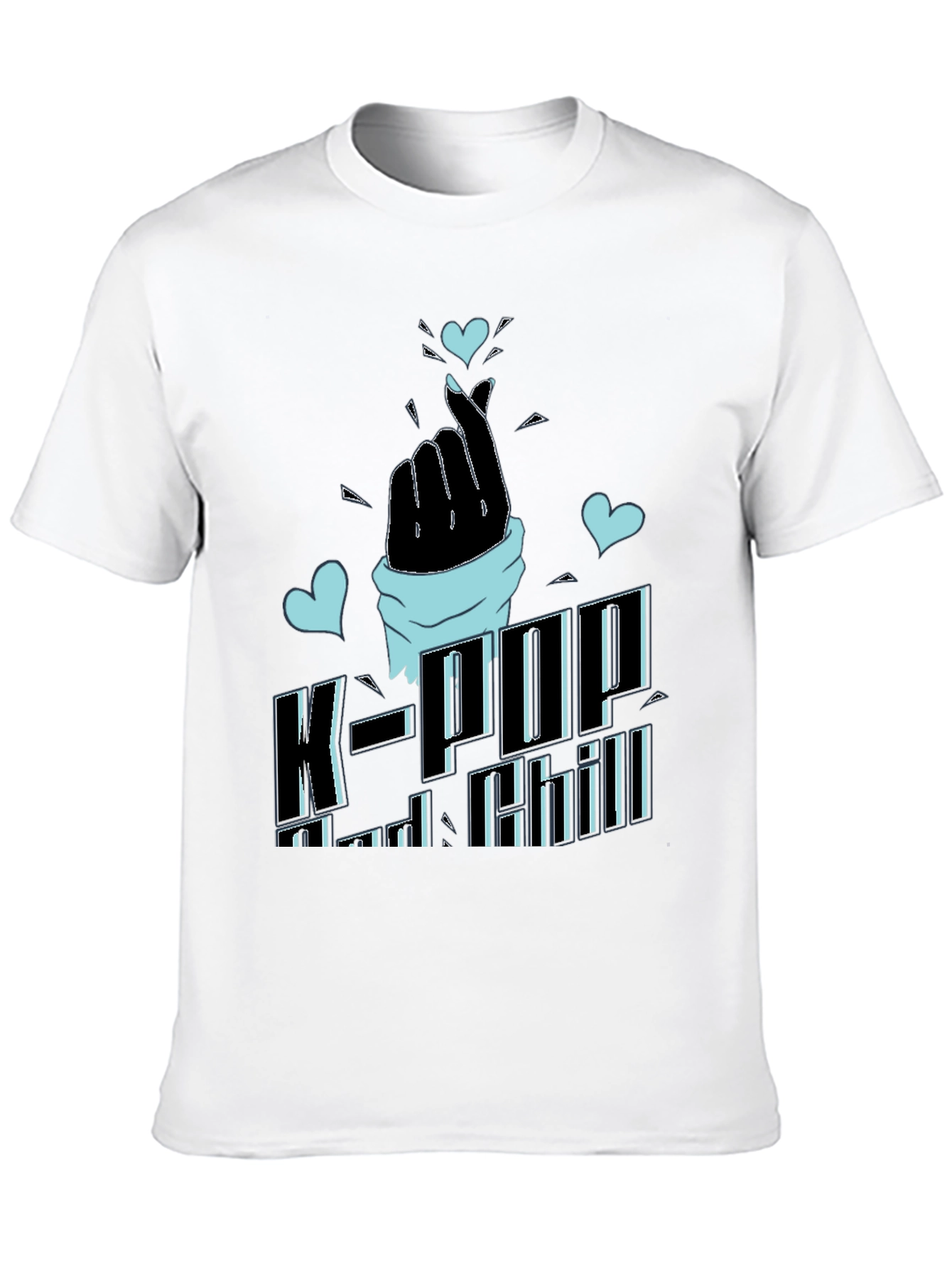 K-Pop and Chill Black T-Shirt